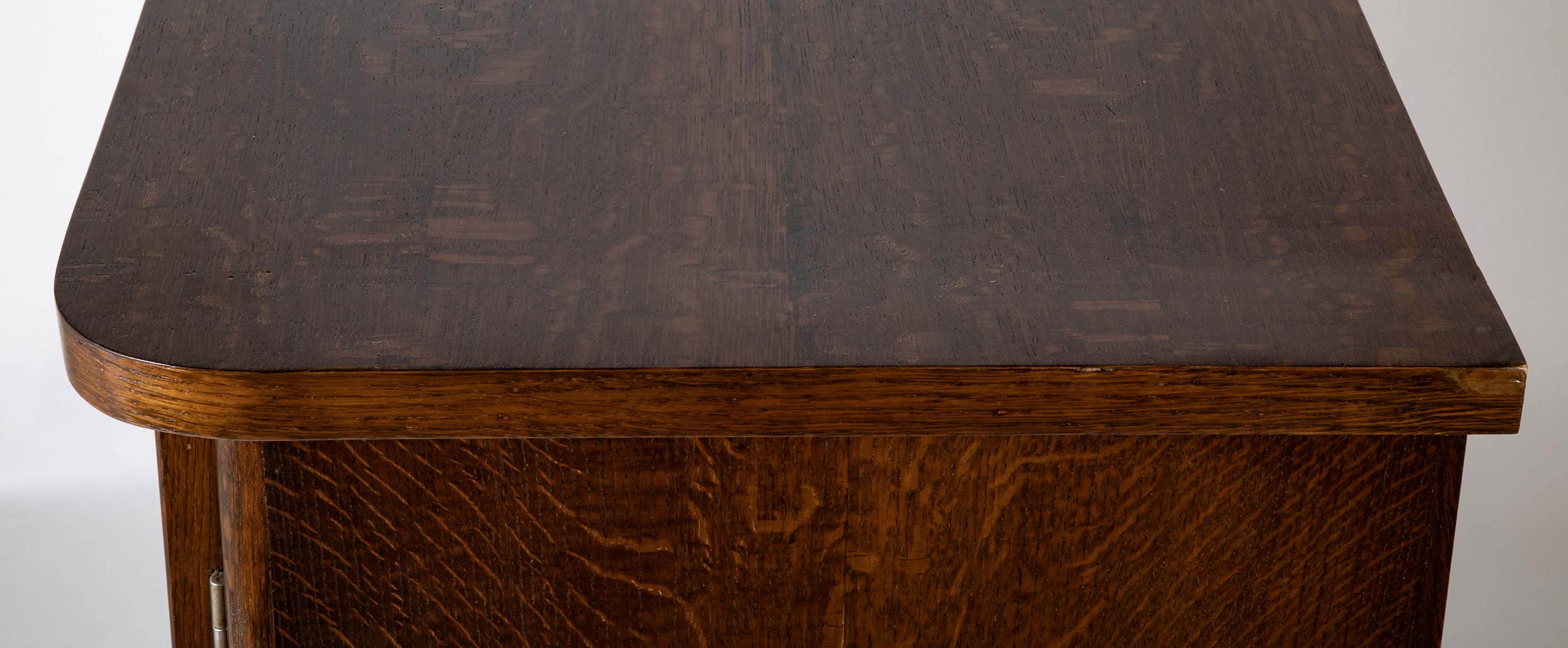 An Oak and Aluminum Cabinet by Rene Gabriel