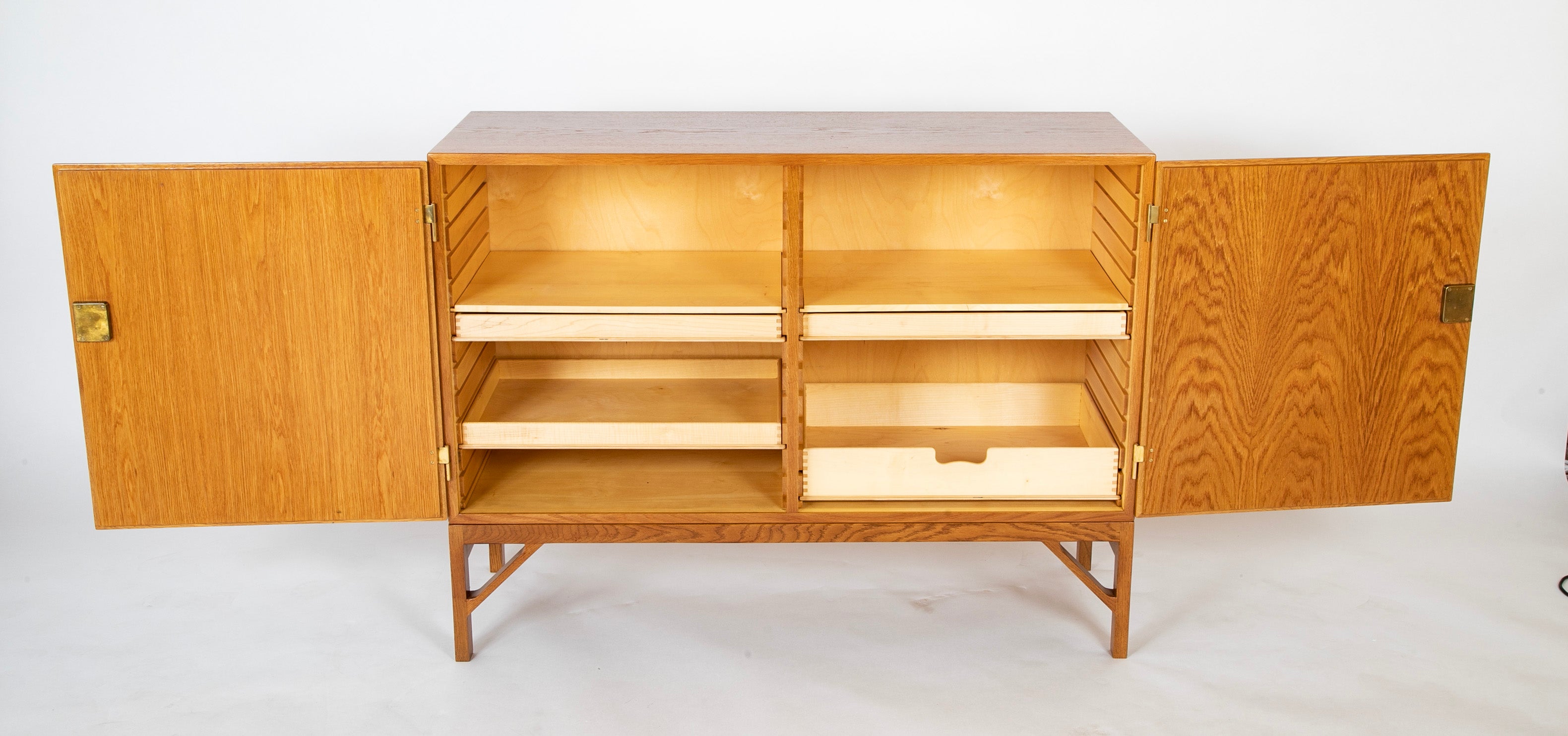 Borge Mogensen Two Door Oak Sideboard with Brass Handles