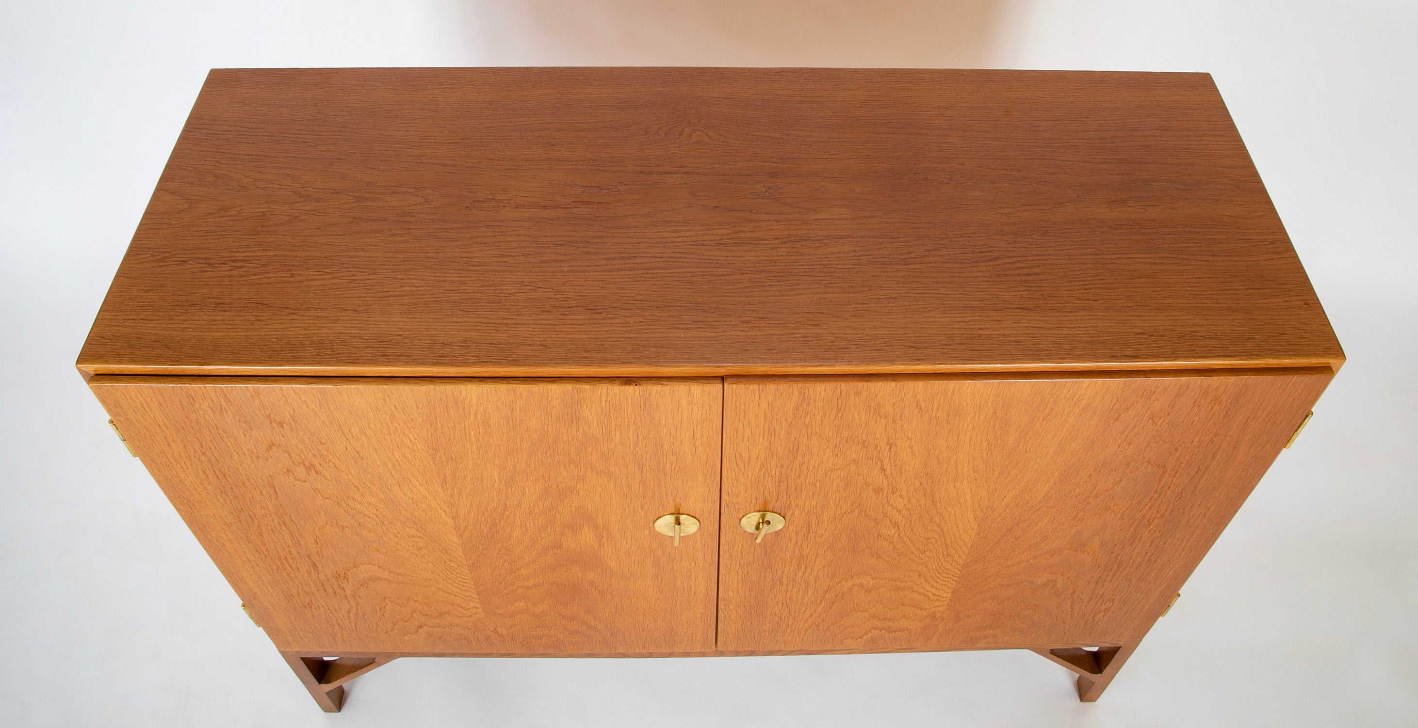 Borge Mogensen Two Door Oak Sideboard with Brass Handles