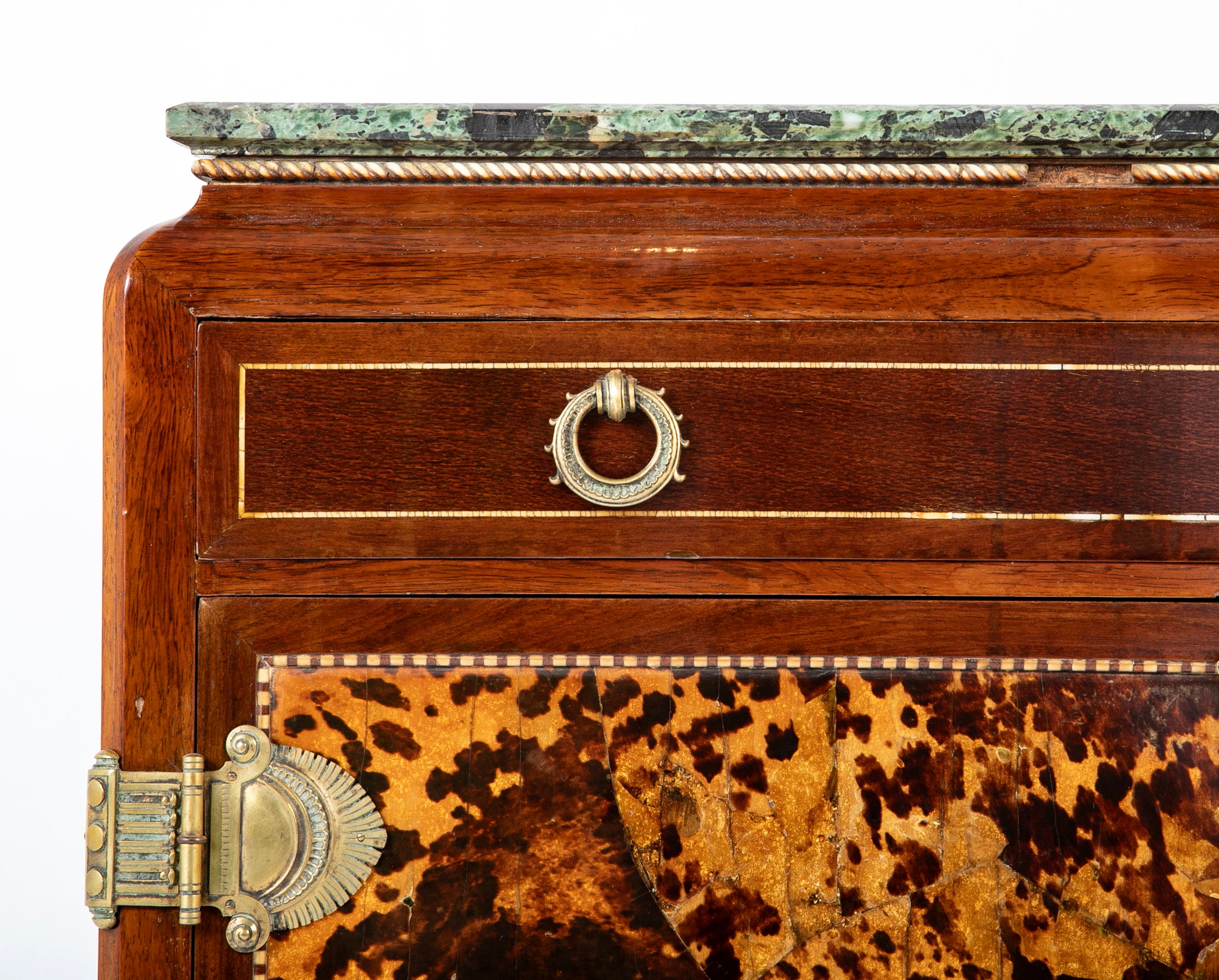 Continental Faux Tortoise & Bone Inlaid Cabinet