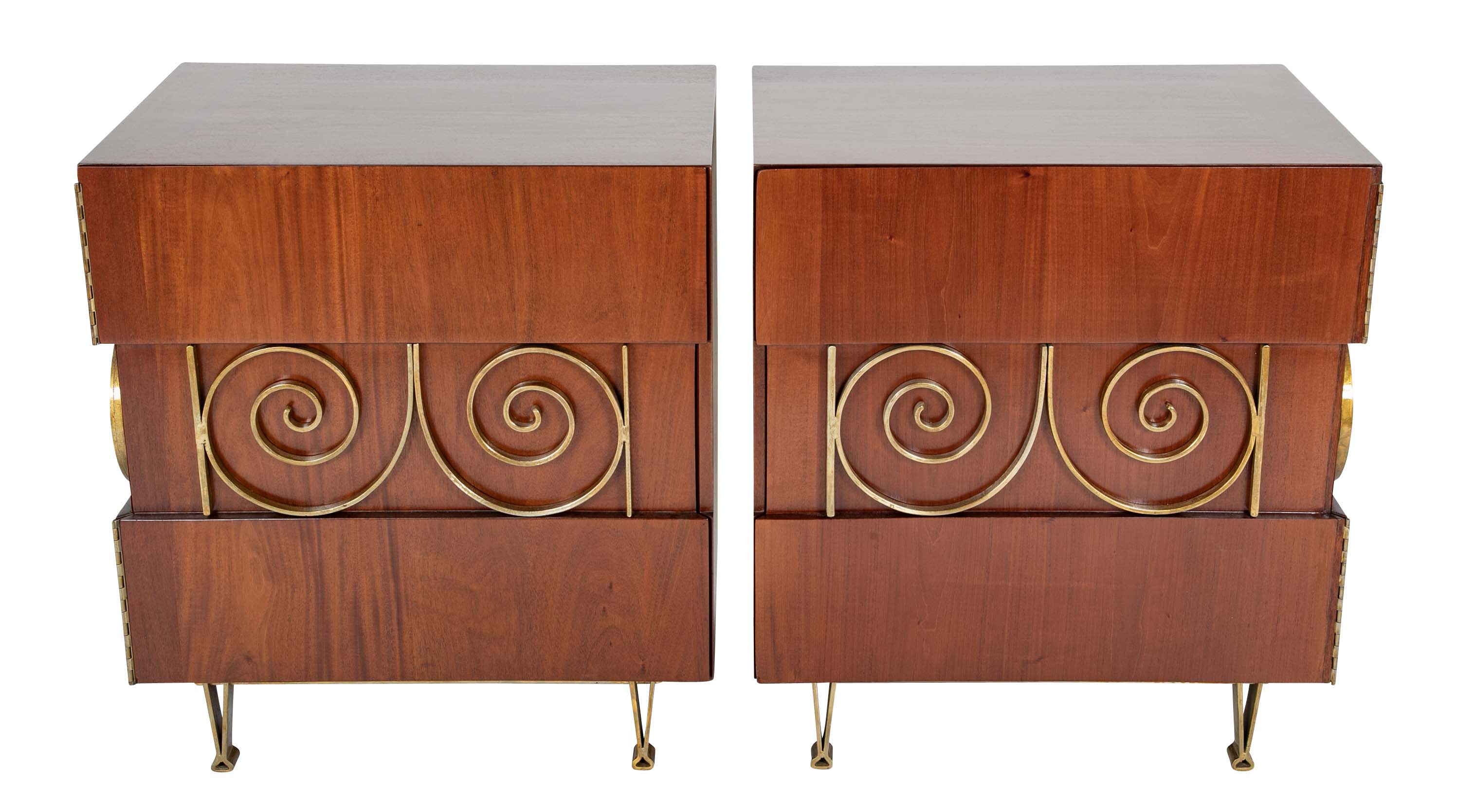 Pair of Lacquered Side Cabinets by Edmond Spence