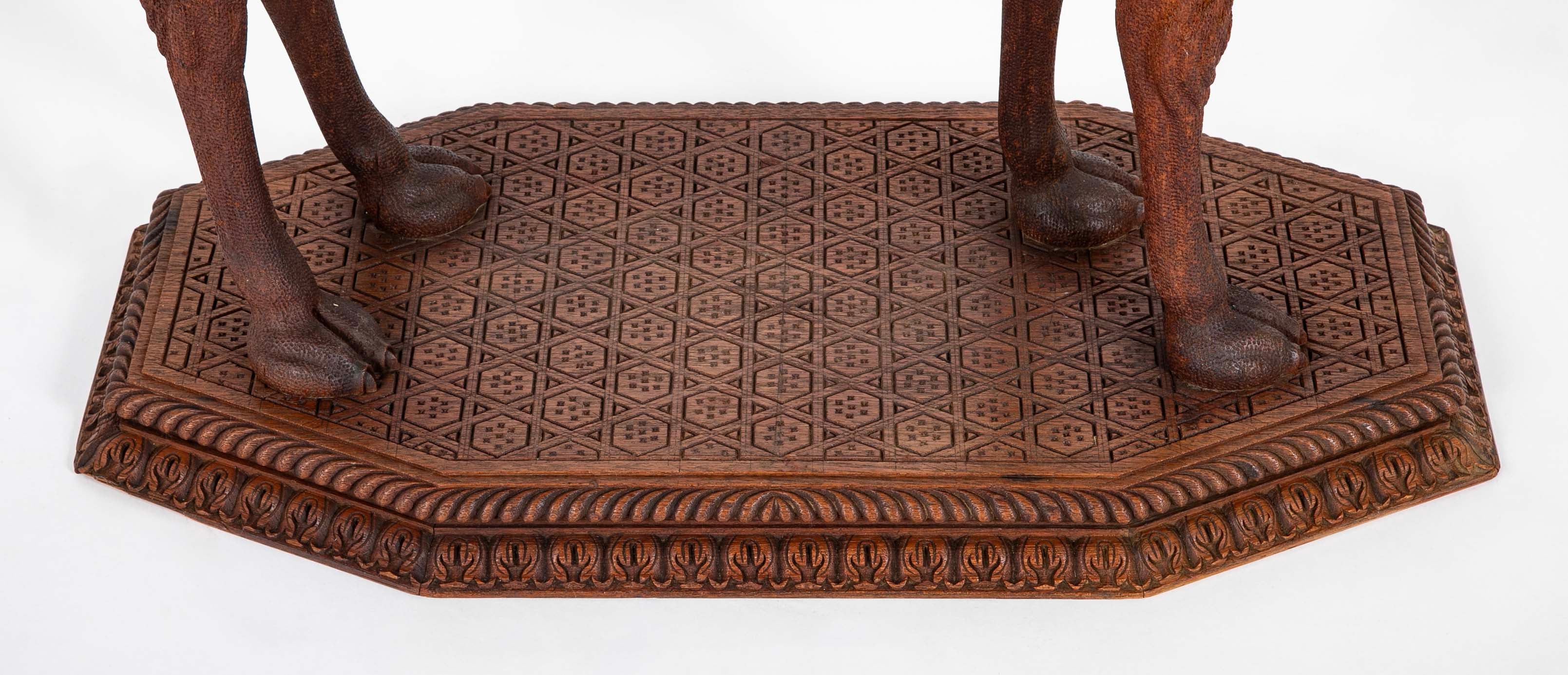 Camel Table Made From Caramel Oak And Indigenous Hardwood