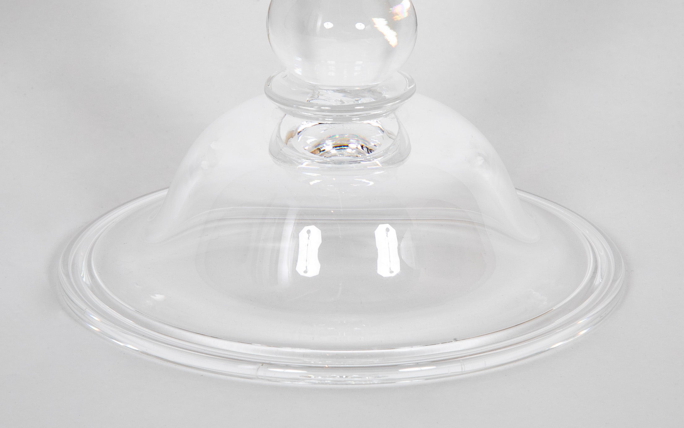 Pair of Steuben "Teardrop" Glass Candlesticks
