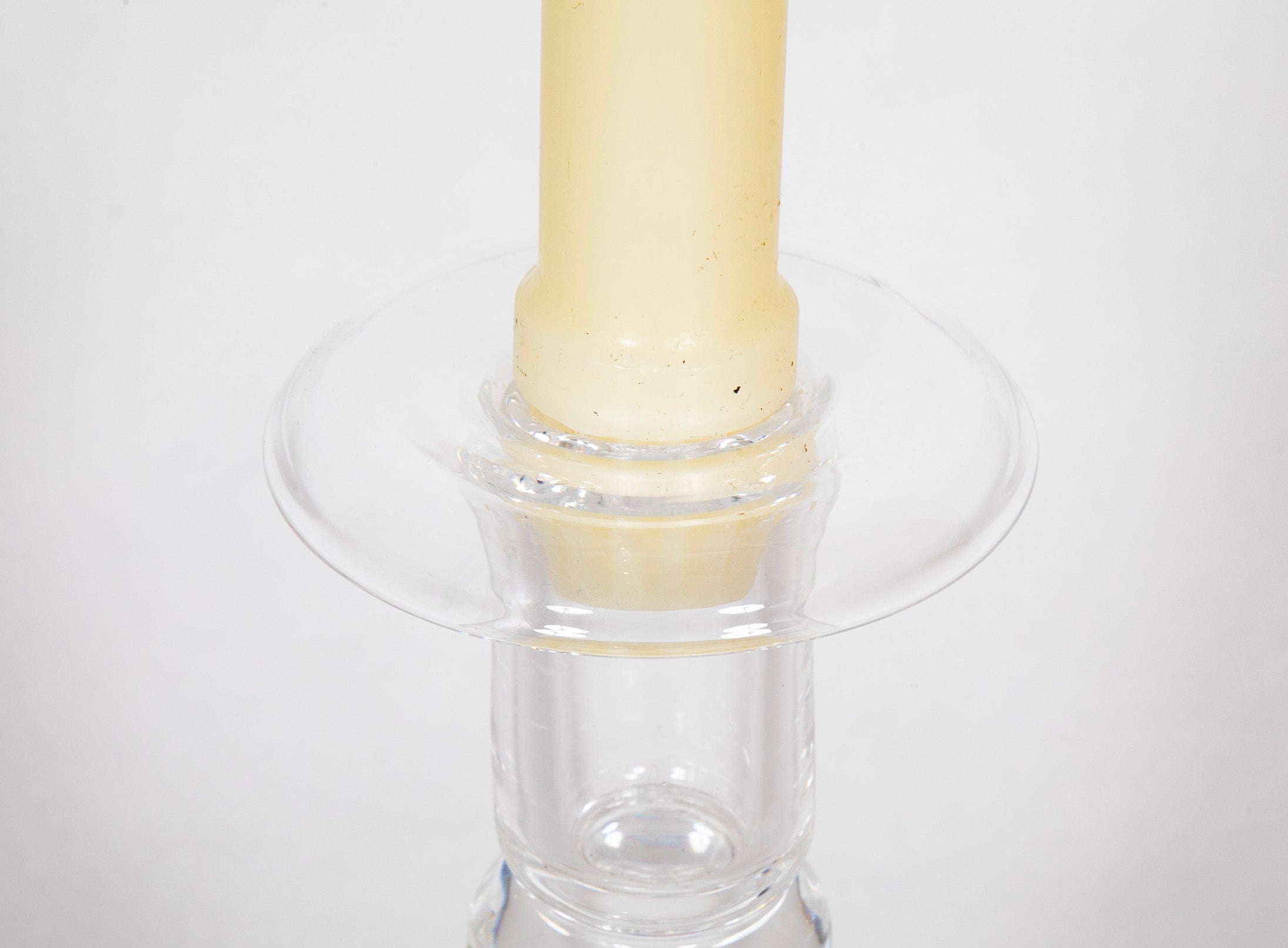 Pair of Steuben "Teardrop" Glass Candlesticks