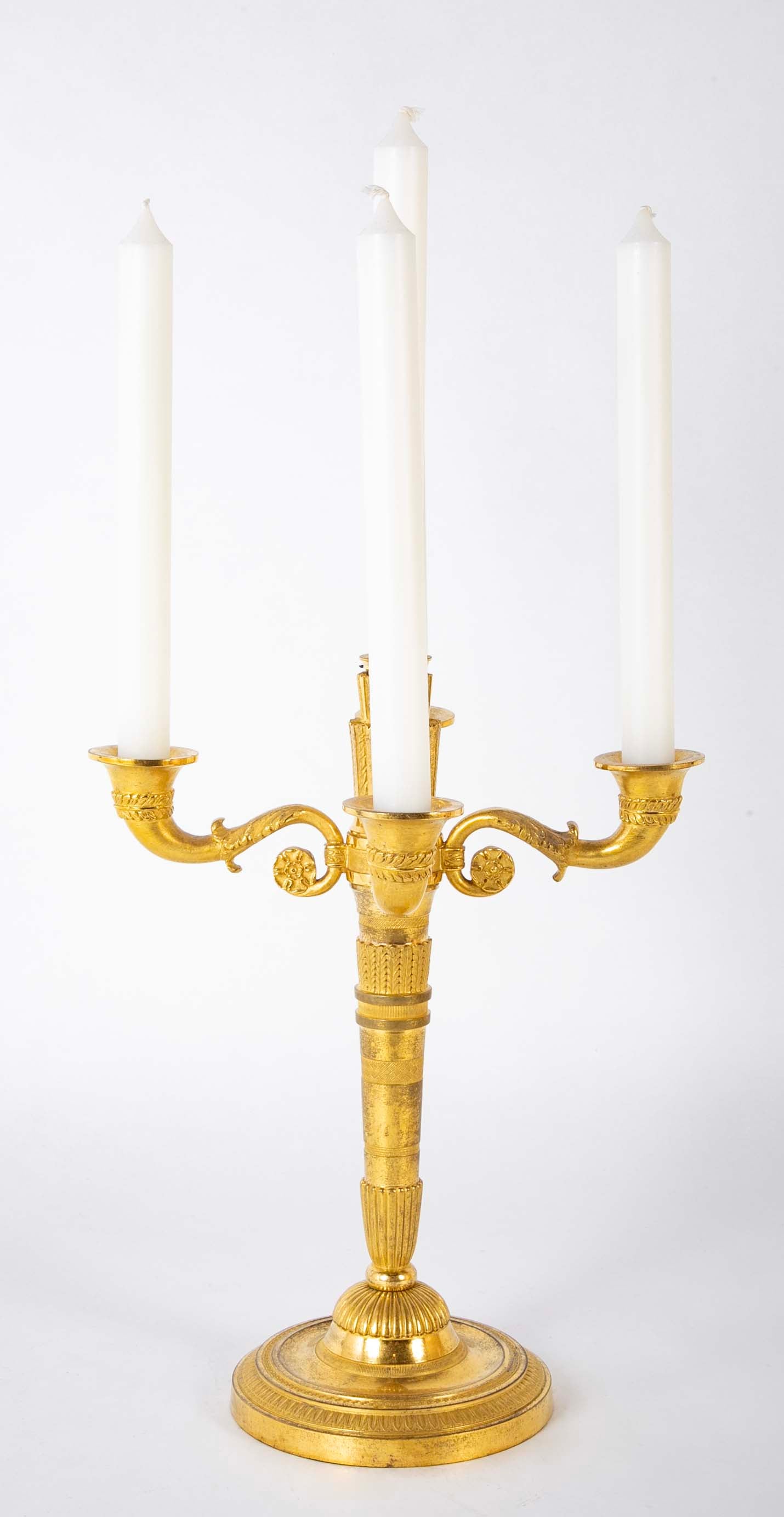 Early 19th Century French D'ore Four Arm Candelabra