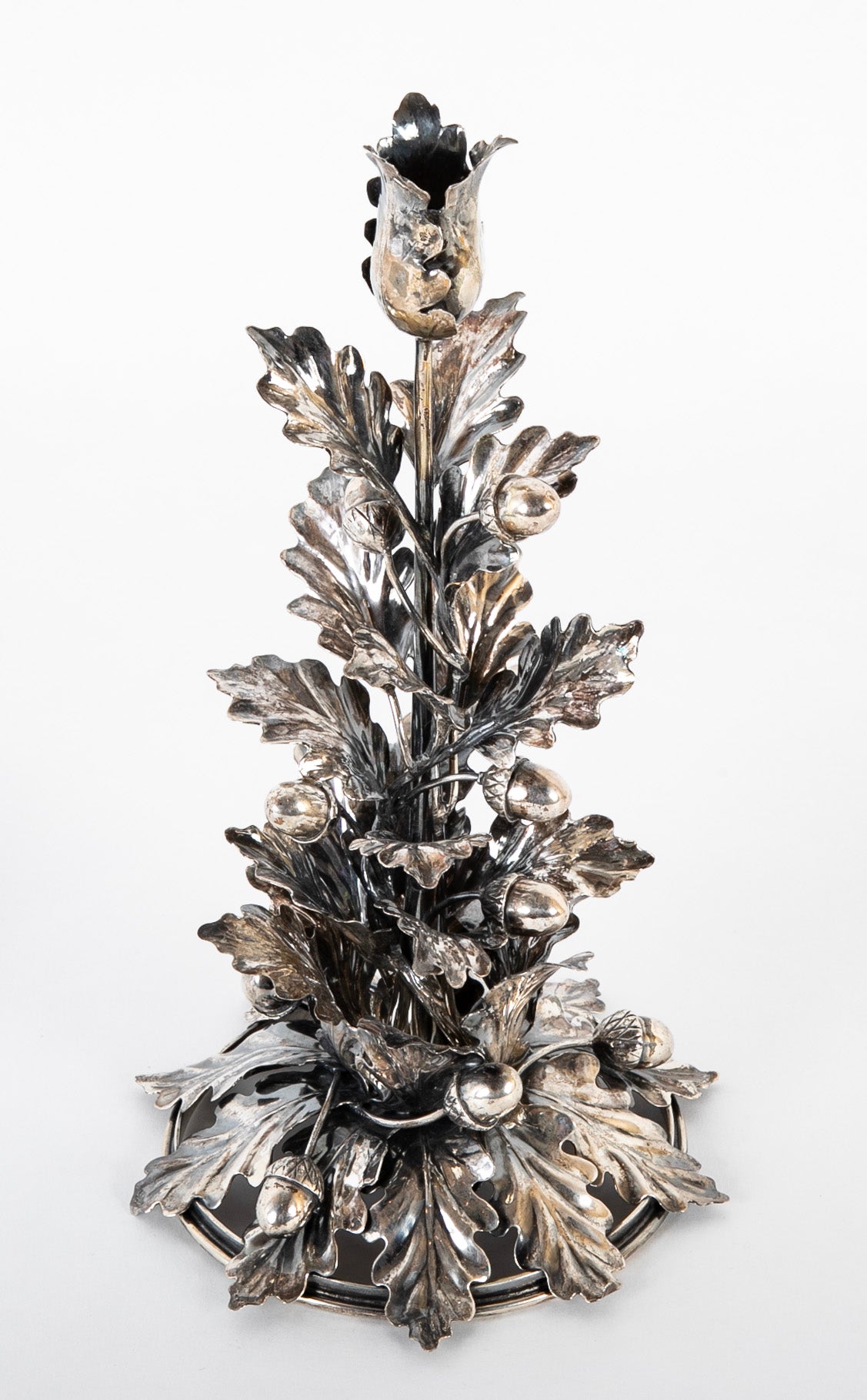 A Beautiful Pair of Italian Buccellati Sterling Silver Candlesticks