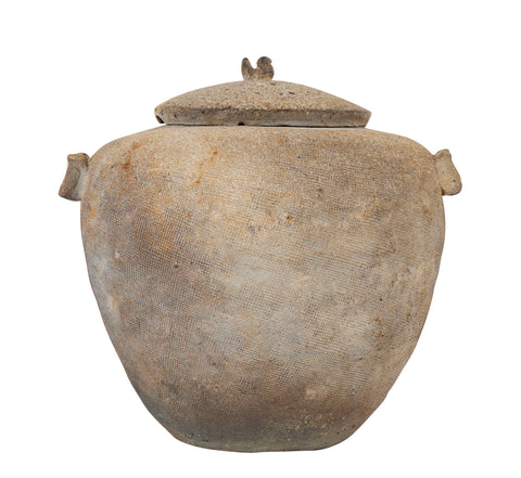 Chinese "Warring States Period" Covered Pottery Jar