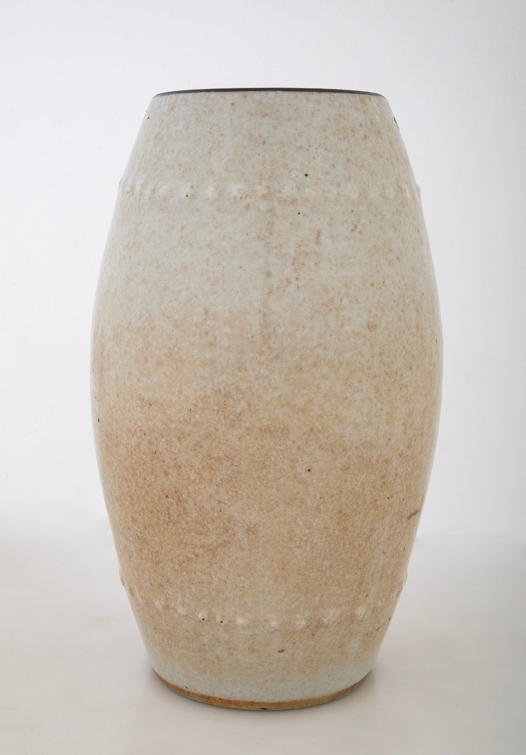 Cream Crackle Glaze Qing Dynasty Vase