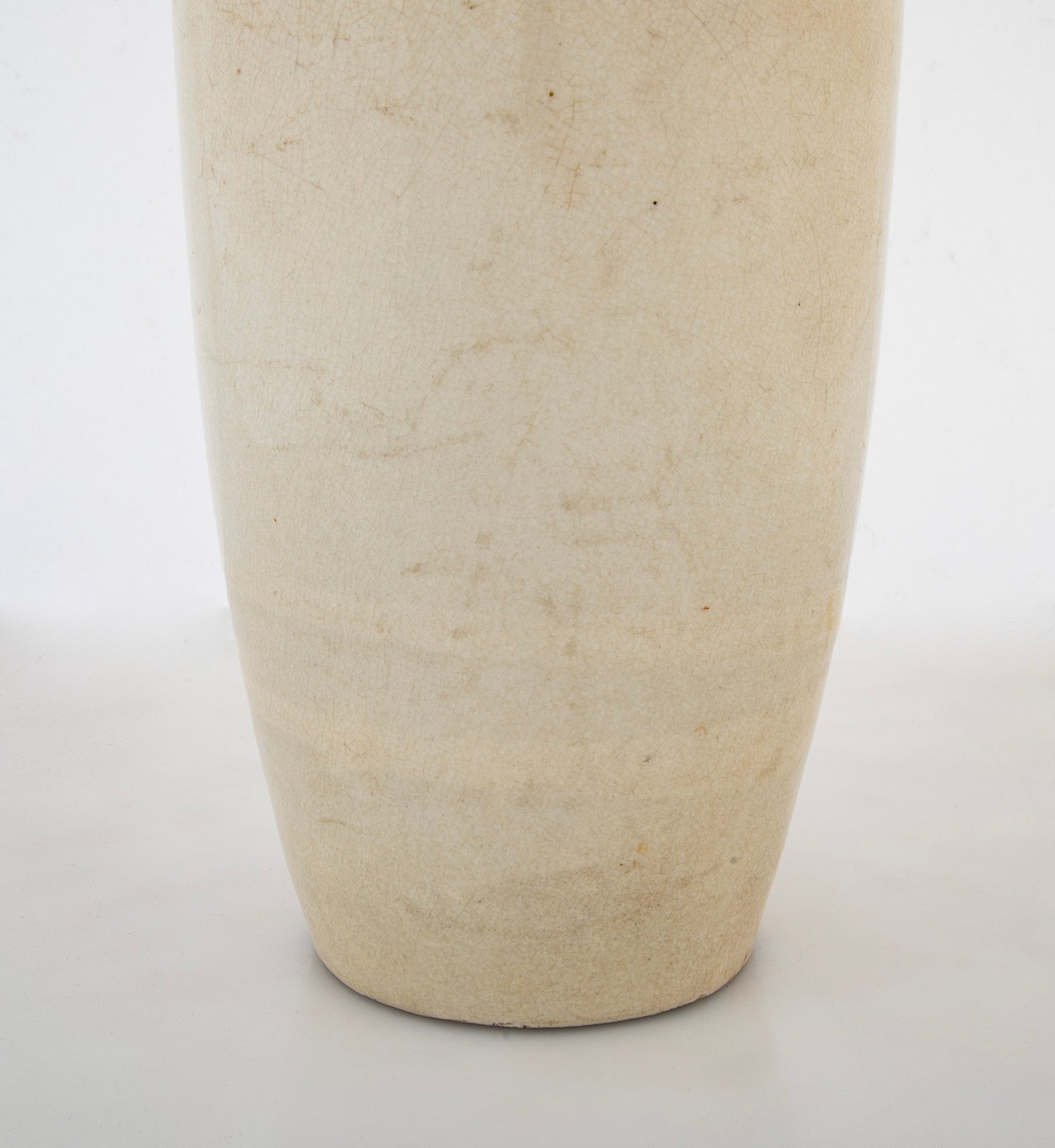 Chinese Cream Crackle Glaze Qing Dynasty Vase