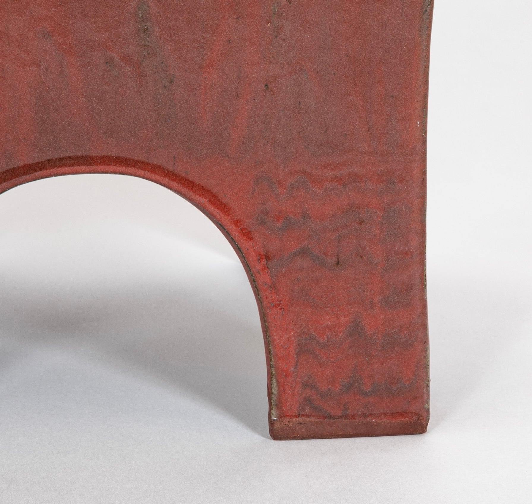 Pottery Stool with Brown Glaze Attributed to Erik O'Leary
