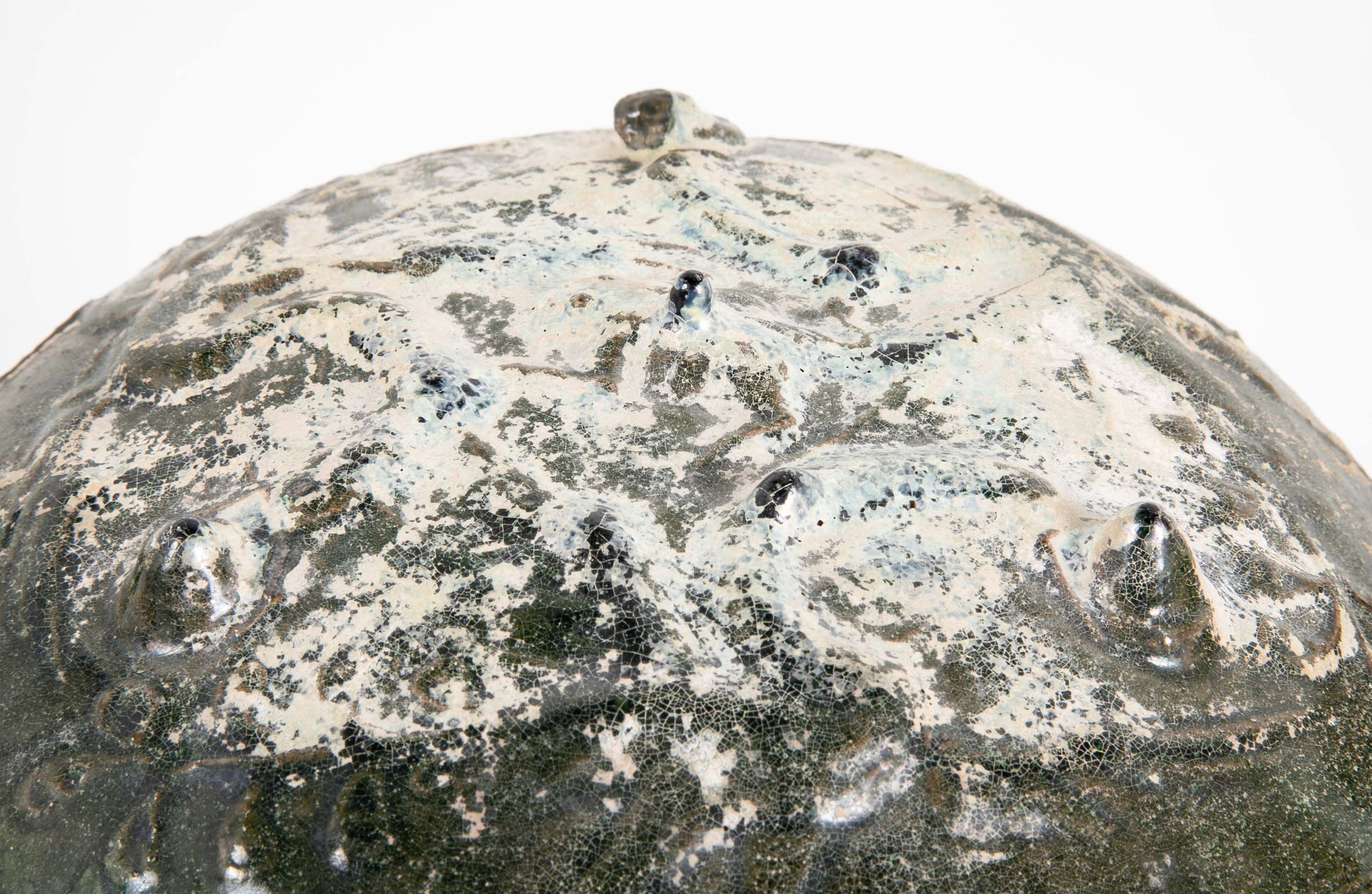 Chinese Rounded Footed Covered Jar