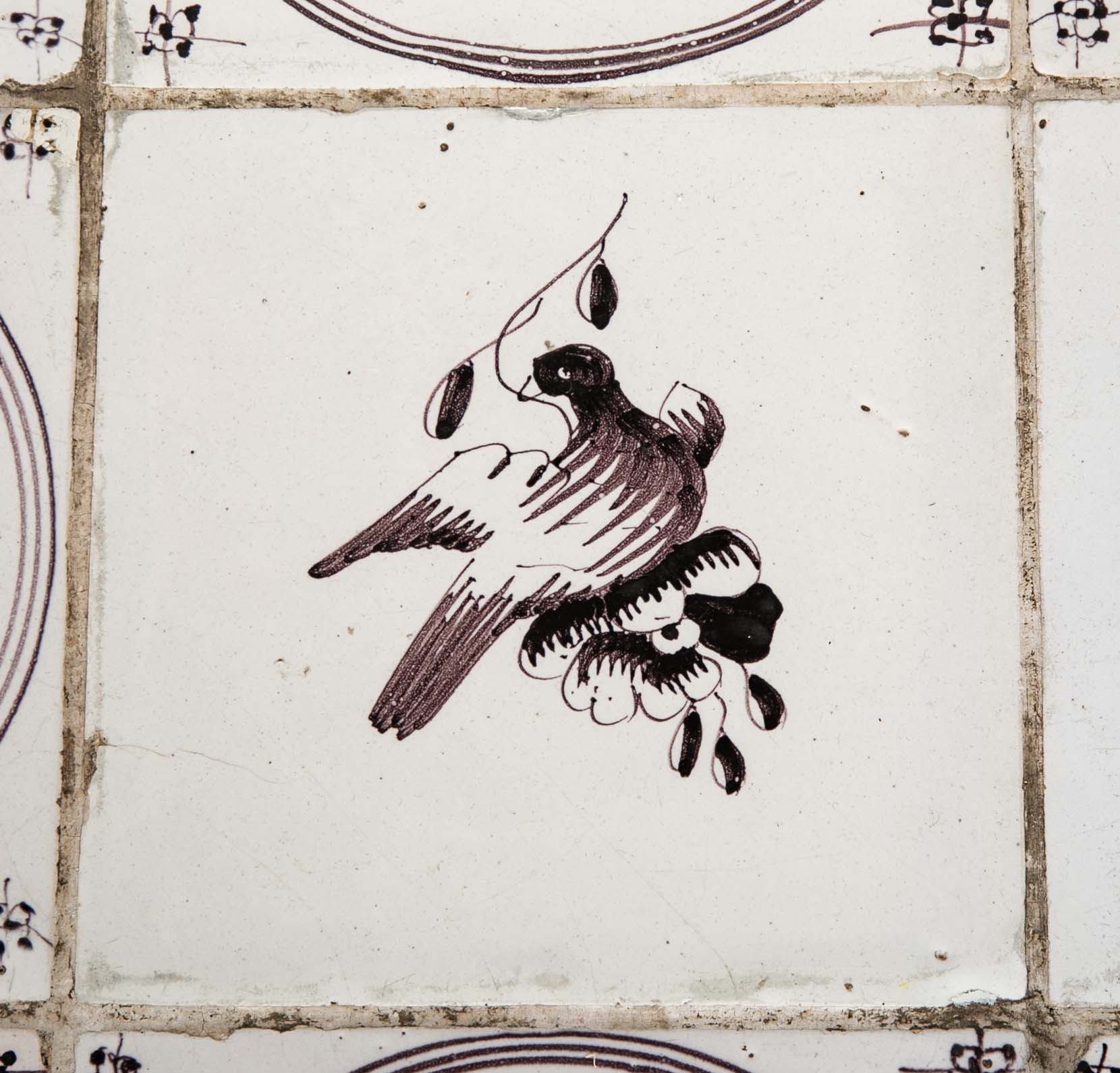 Frits Henningson Coffee Table in Mahogany with Tile Top Displaying Animals