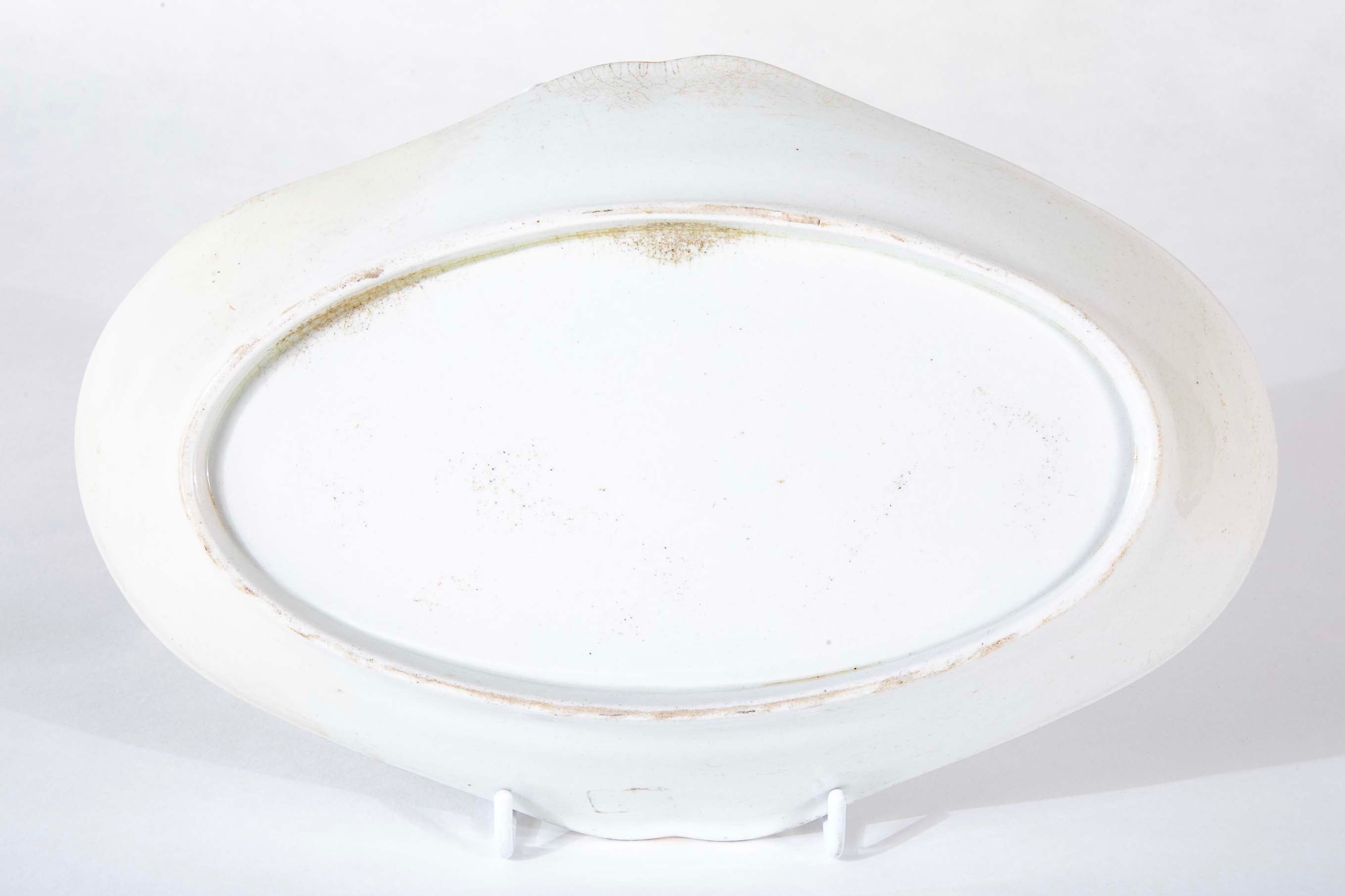 Worcester "Dragons in Compartments" Porcelain Quatrefoil Dish