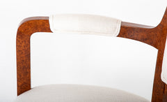 19th Century Armchair Veneered in Baltic Amboyna Wood