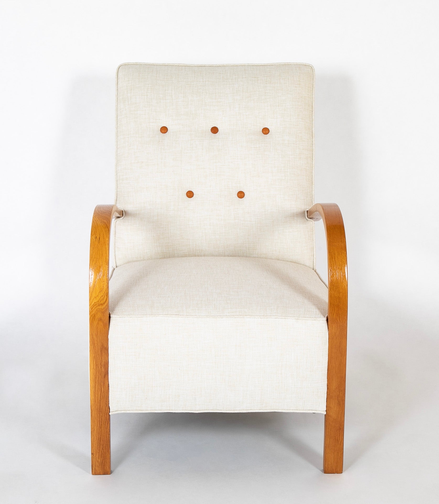 Pair of Open Arm Chairs Manufactured by Fritz Hansen, Denmark