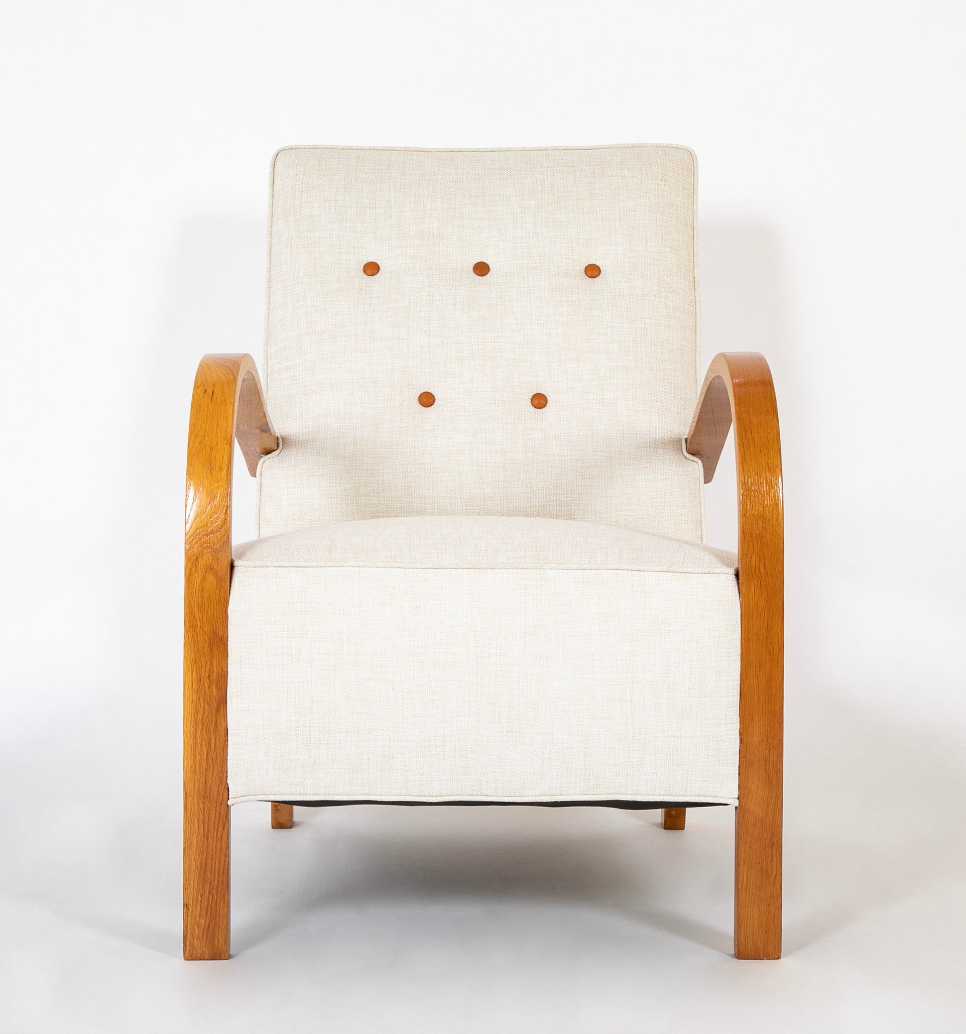 Pair of Open Arm Chairs Manufactured by Fritz Hansen, Denmark