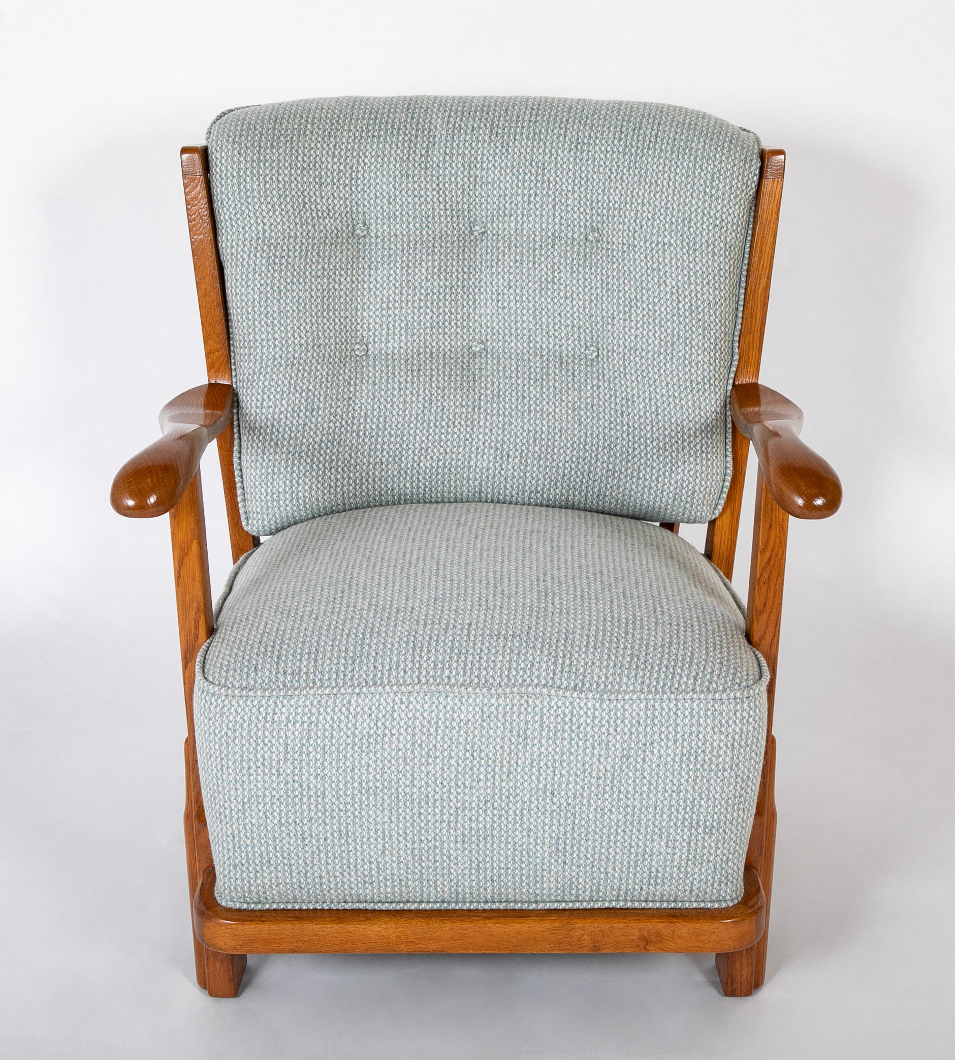 Fritz Hansen Oak Frame Upholstered Armchair