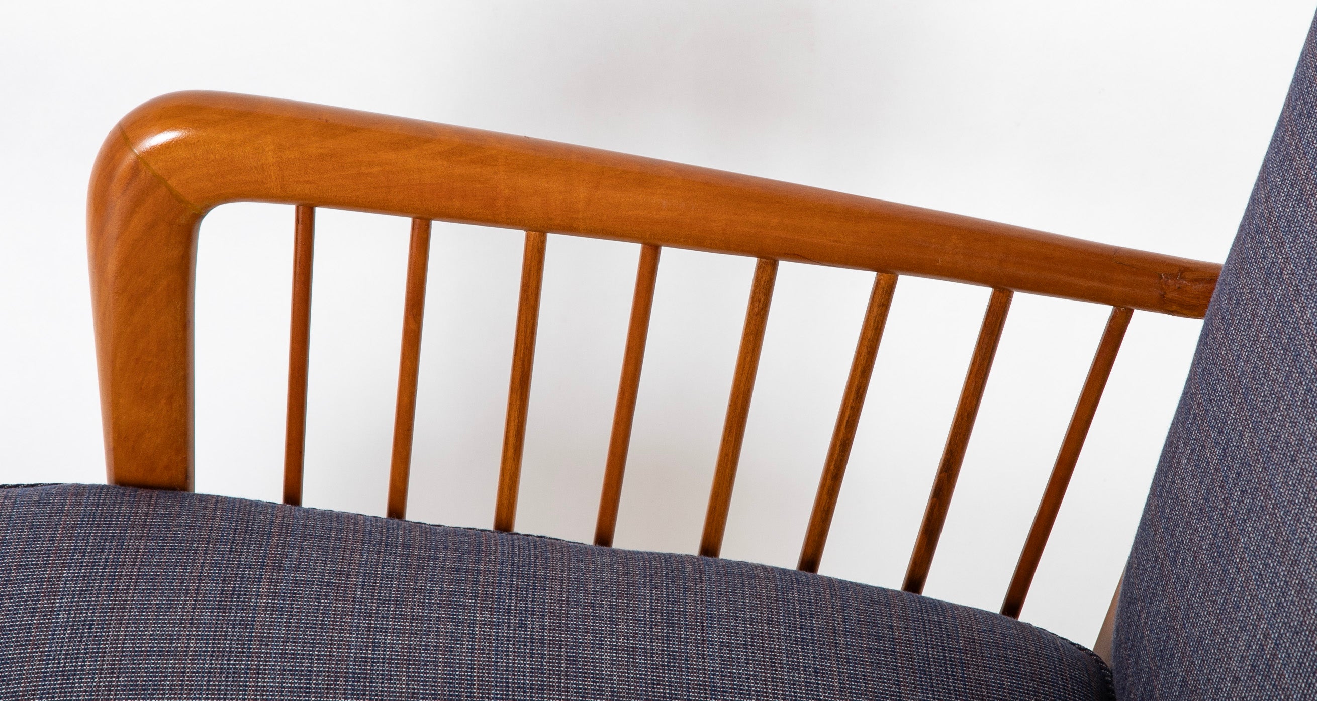 Armchair Attributed to Paolo Buffa with Open Vertical Dowels in Arms