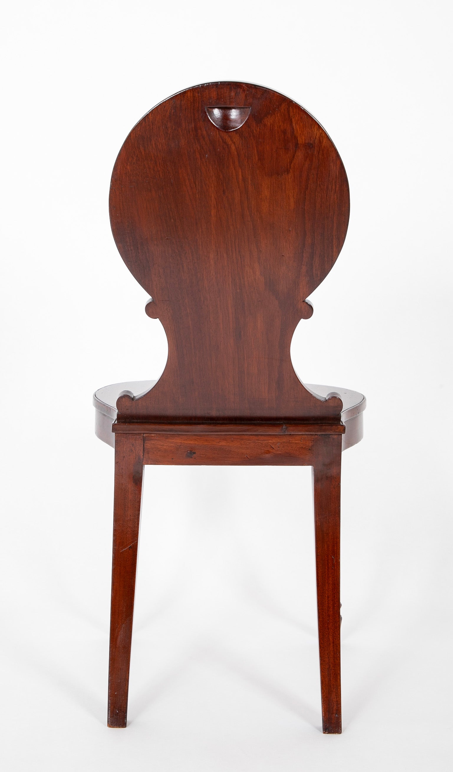 Set of Four English Regency Mahogany Hall Chairs