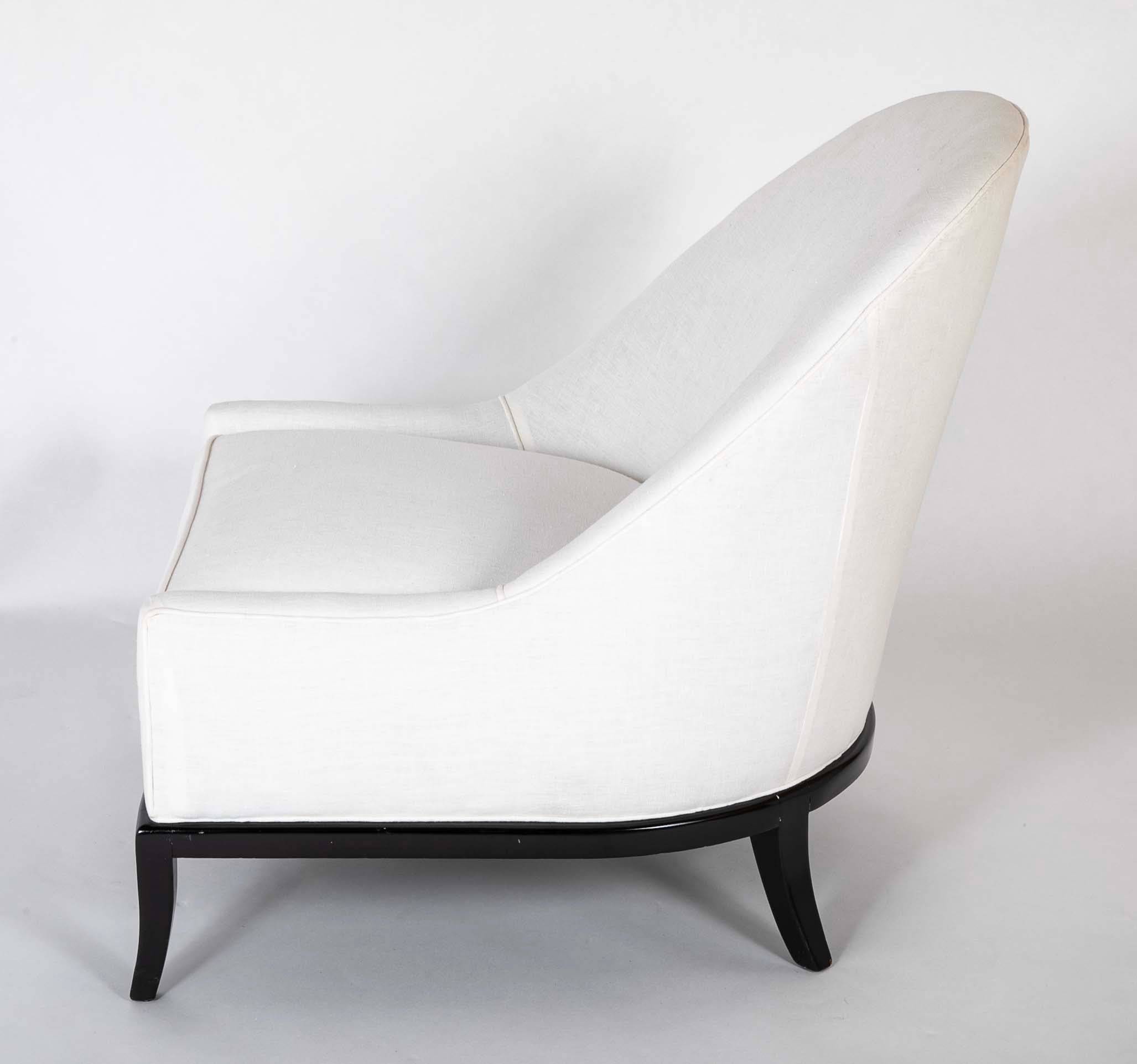 A T.H. Robsjohn-Gibbings for Widdicomb Chair and Ottoman