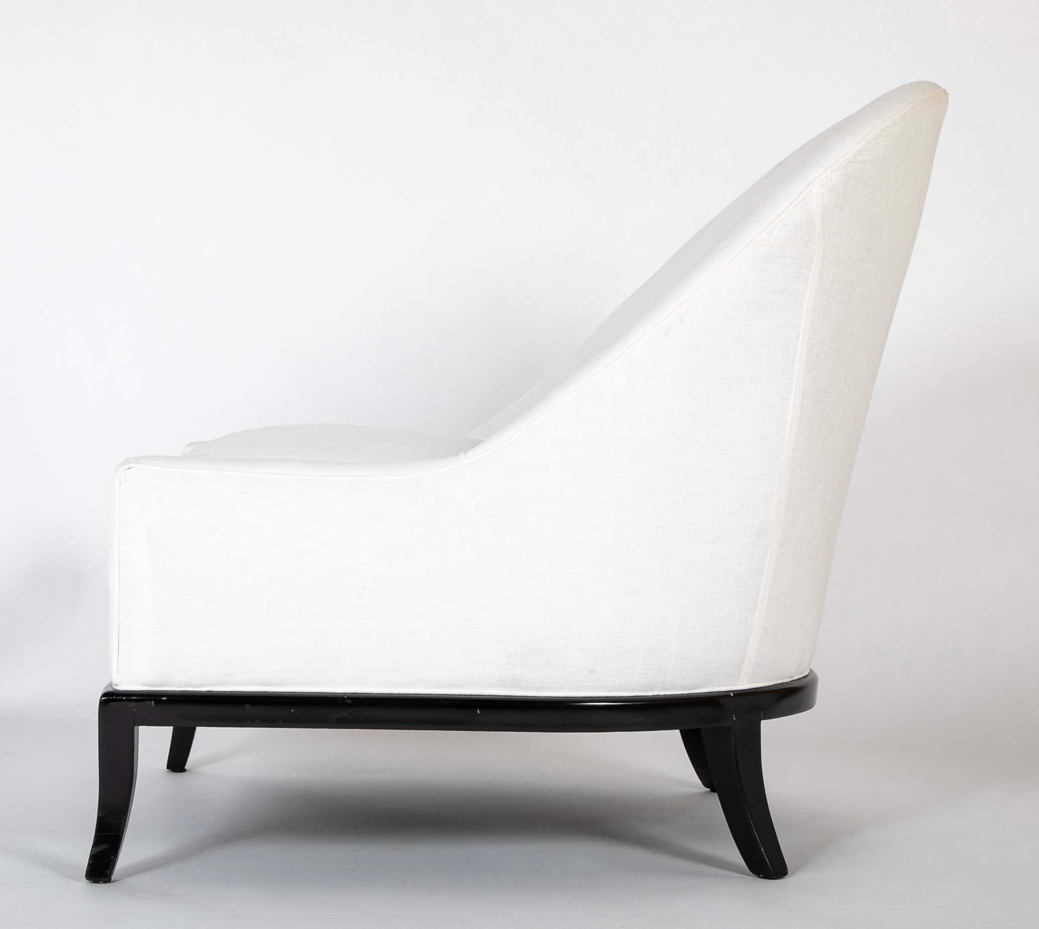 A T.H. Robsjohn-Gibbings for Widdicomb Chair and Ottoman
