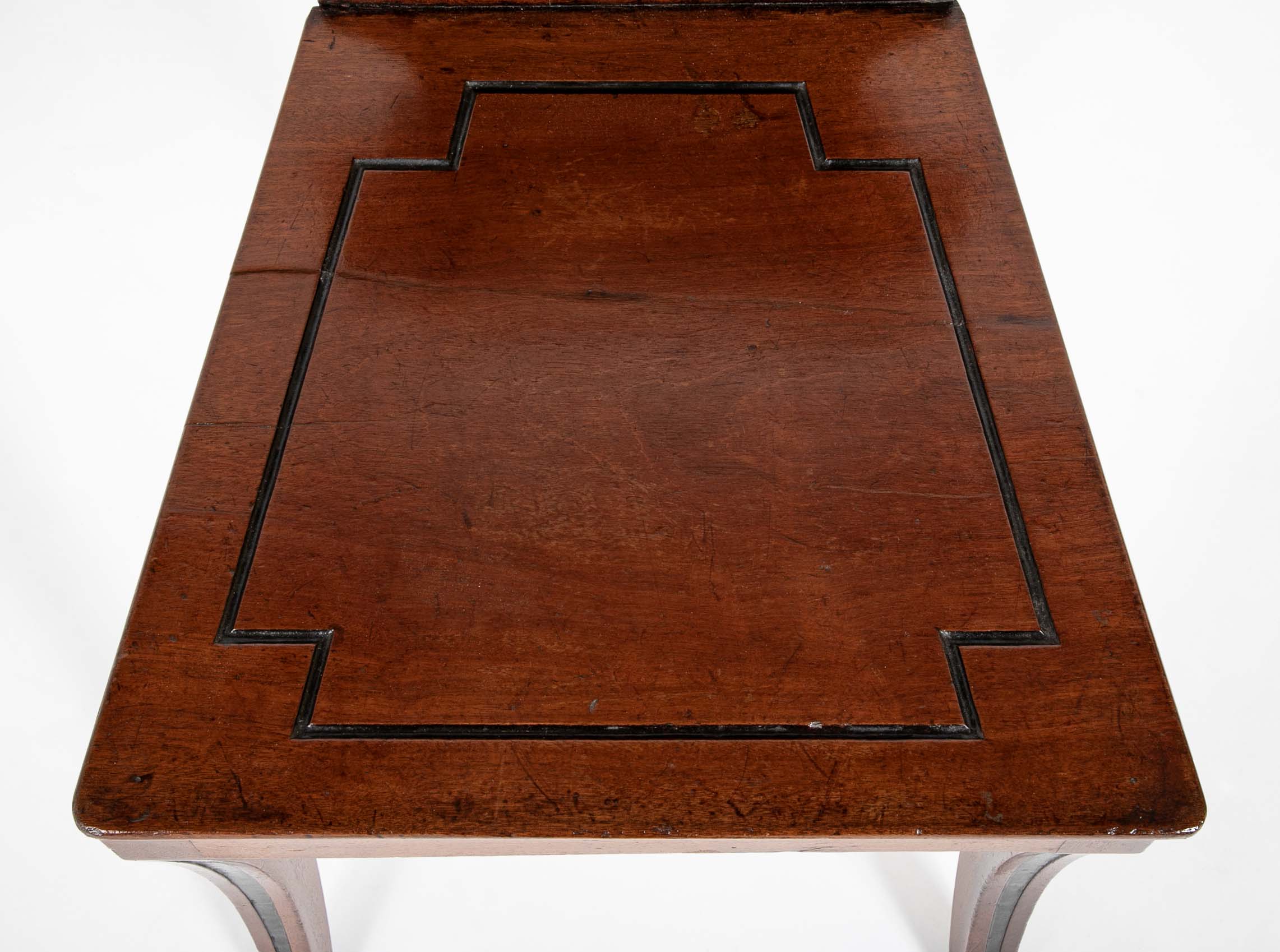 Pair of English Regency Period Mahogany Hall Chairs