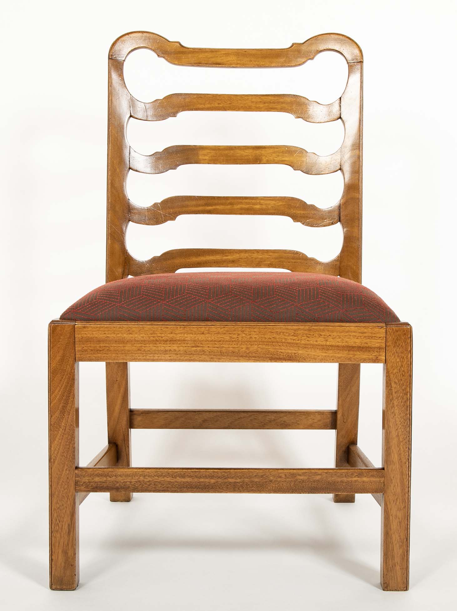 Set of 6 Oak Ladderback Chairs by Whytock & Reid of Edinburgh