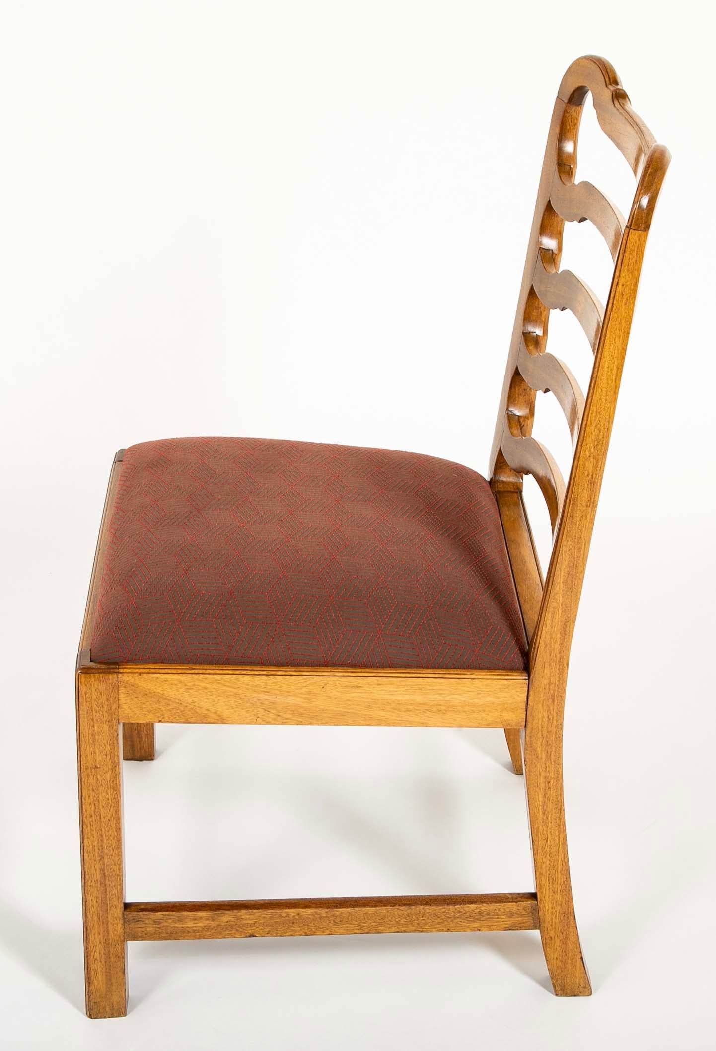 Set of 6 Oak Ladderback Chairs by Whytock & Reid of Edinburgh