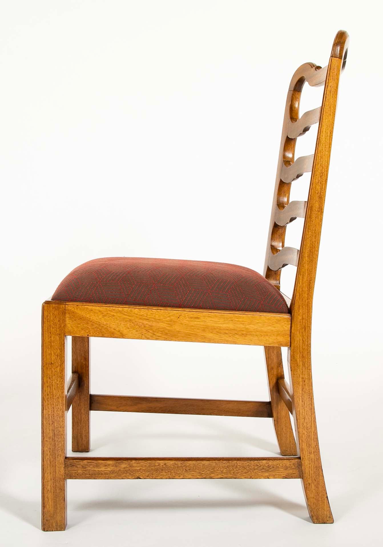Set of 6 Oak Ladderback Chairs by Whytock & Reid of Edinburgh