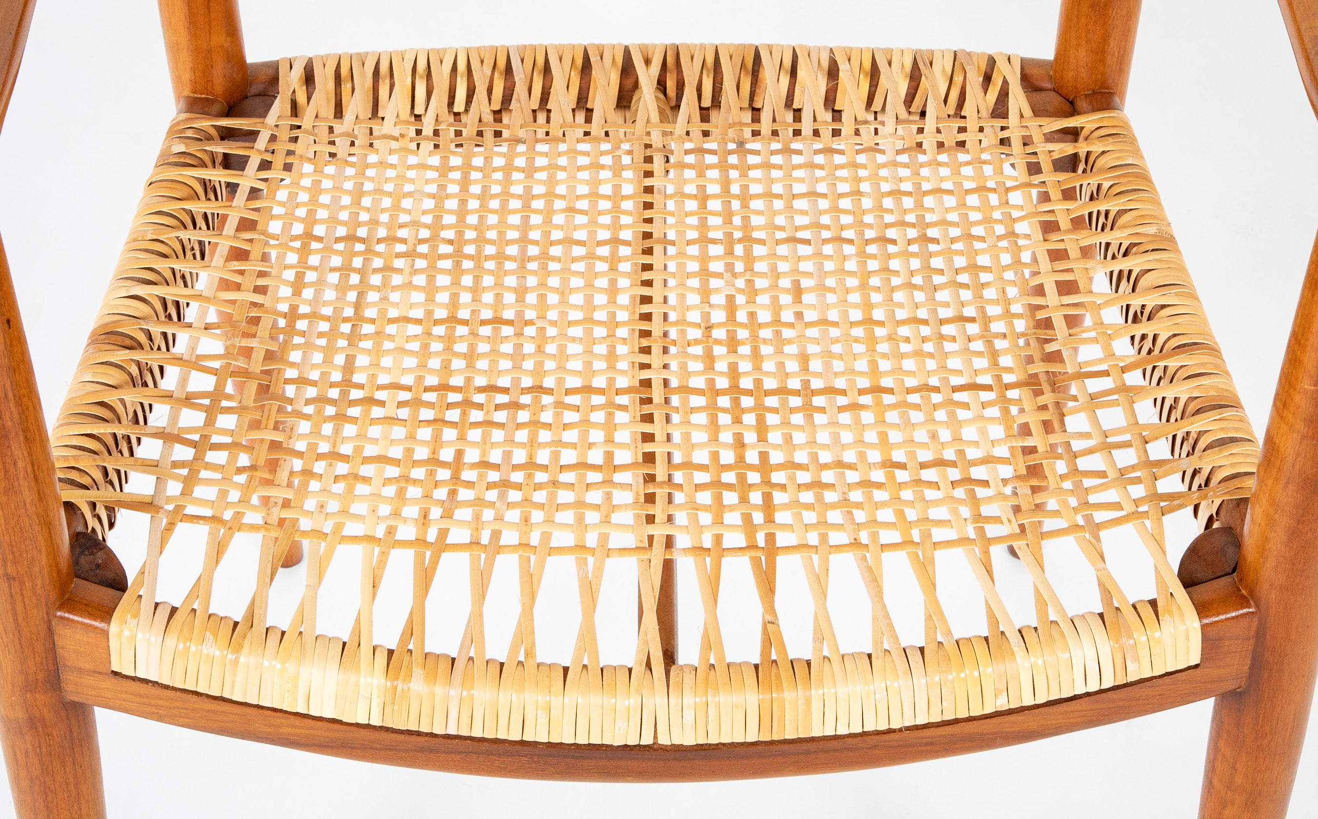 Four Danish Dining Chairs with Arms in the Style of Hans Wegner Priced Individually at $1,500 EACH