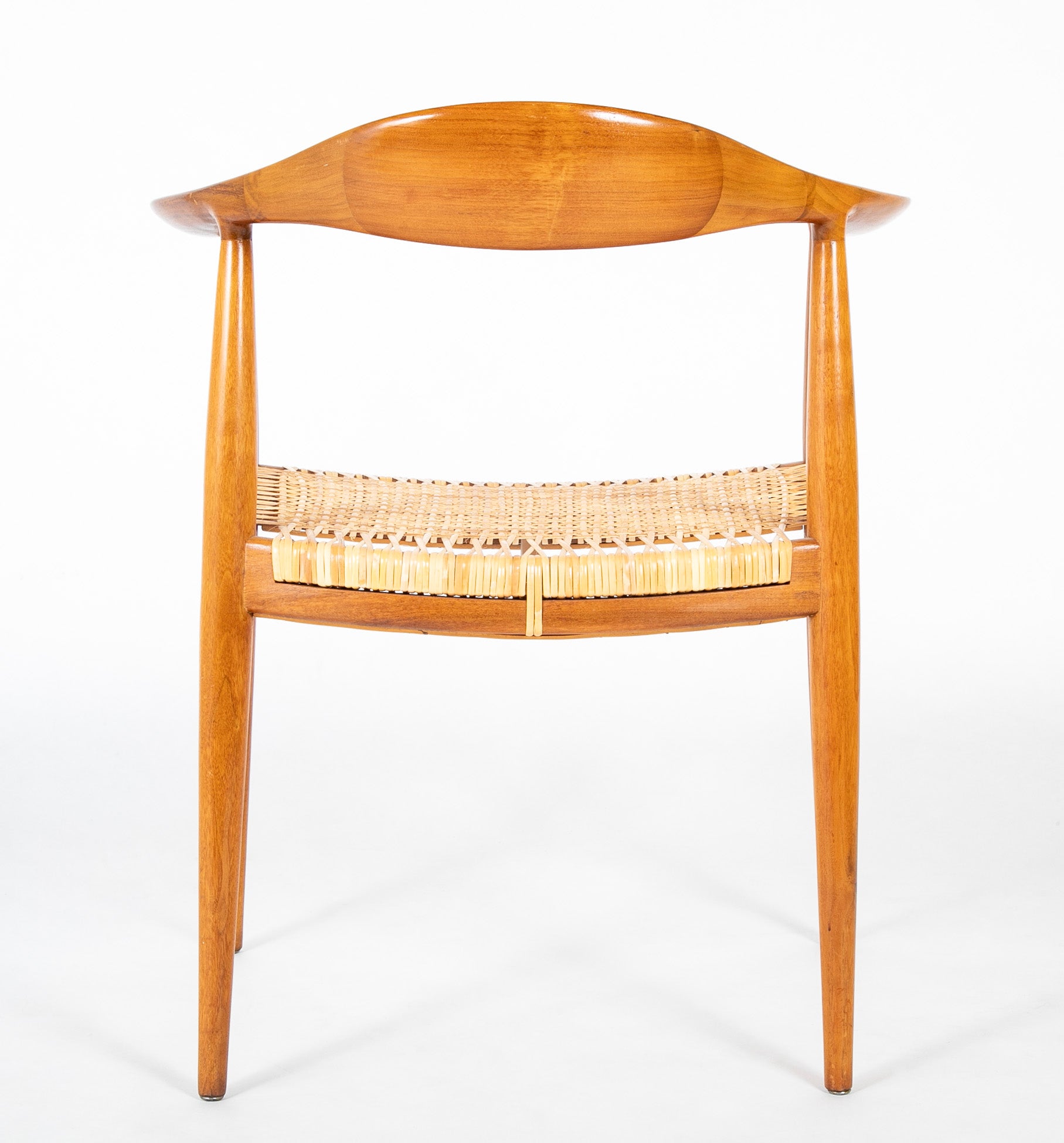 Four Danish Dining Chairs with Arms in the Style of Hans Wegner Priced Individually at $1,500 EACH