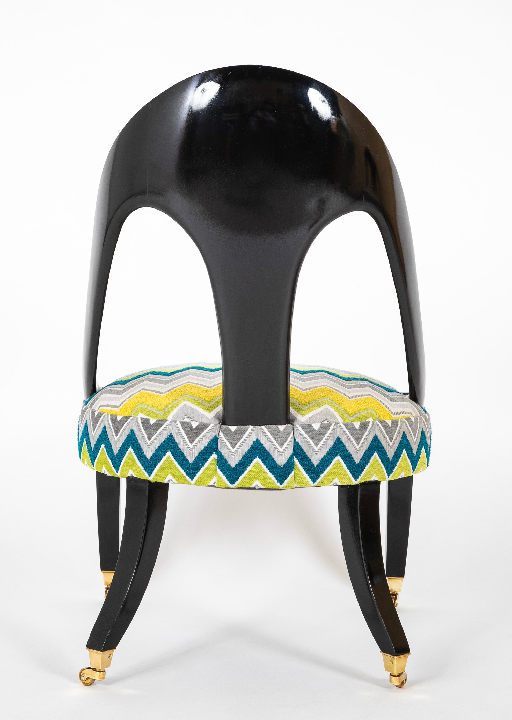 Pair of Regency Style Ebonized Spoonback Chairs