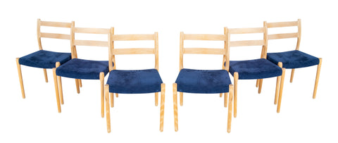 Set of Six Niels Moller Beech Dining Chairs