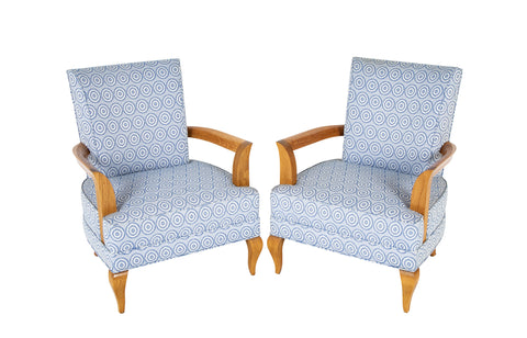 Pair of Mid-Century Jean Pascaud Armchairs