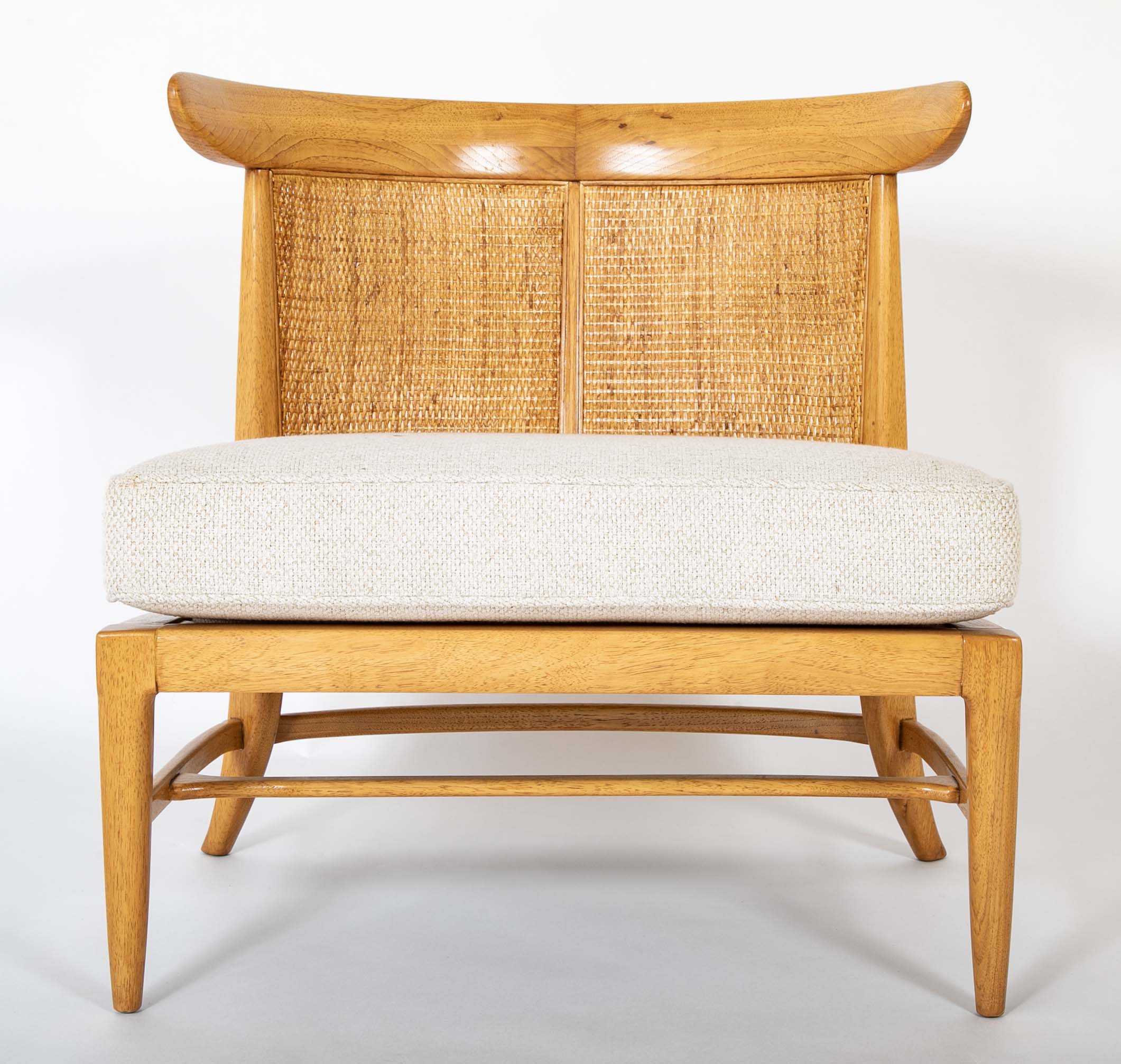 Pair of Caned Back Slipper Chairs by J. Lubberts & L. Mulder for Tomlinson