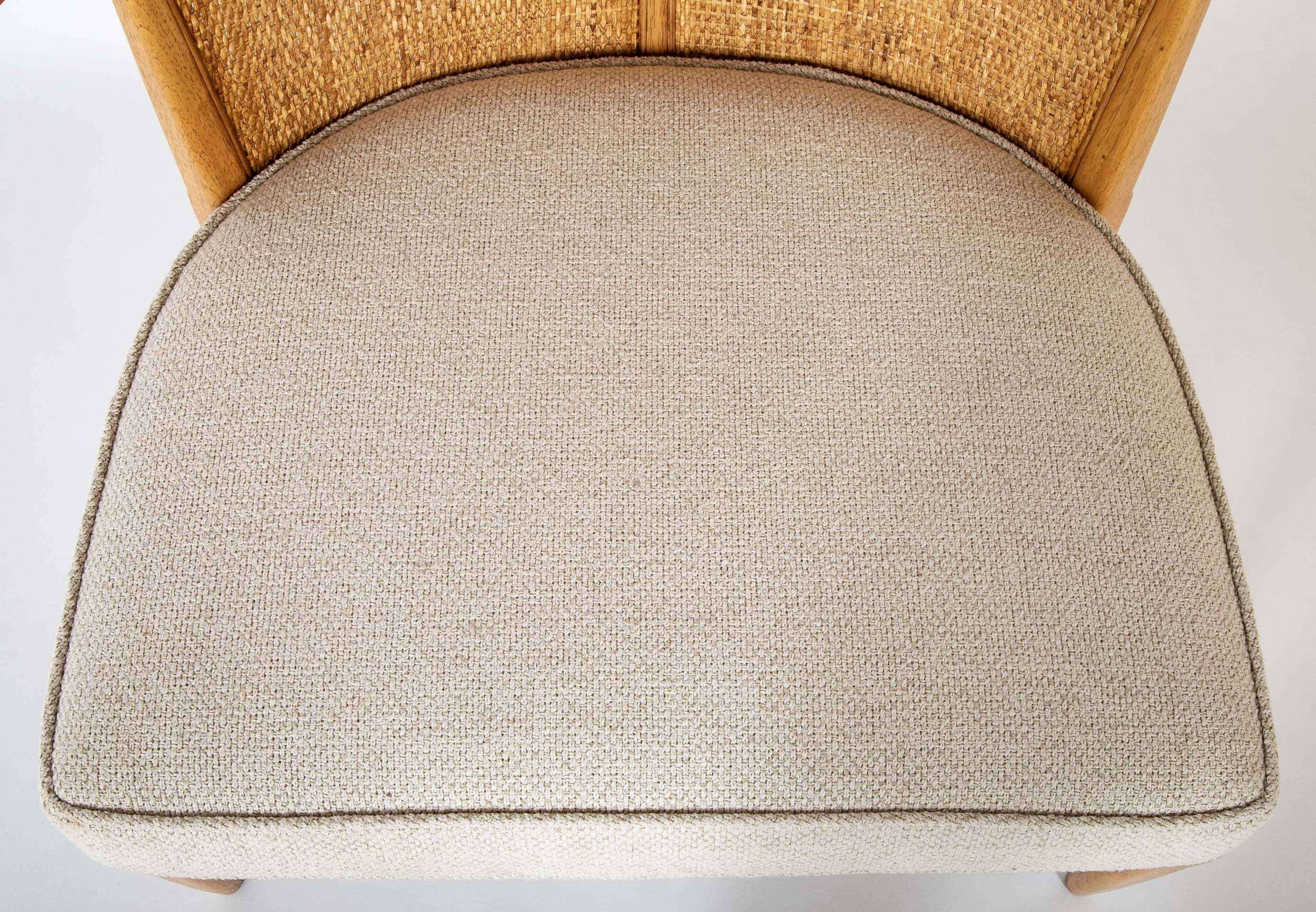Pair of Caned Back Slipper Chairs by J. Lubberts & L. Mulder for Tomlinson