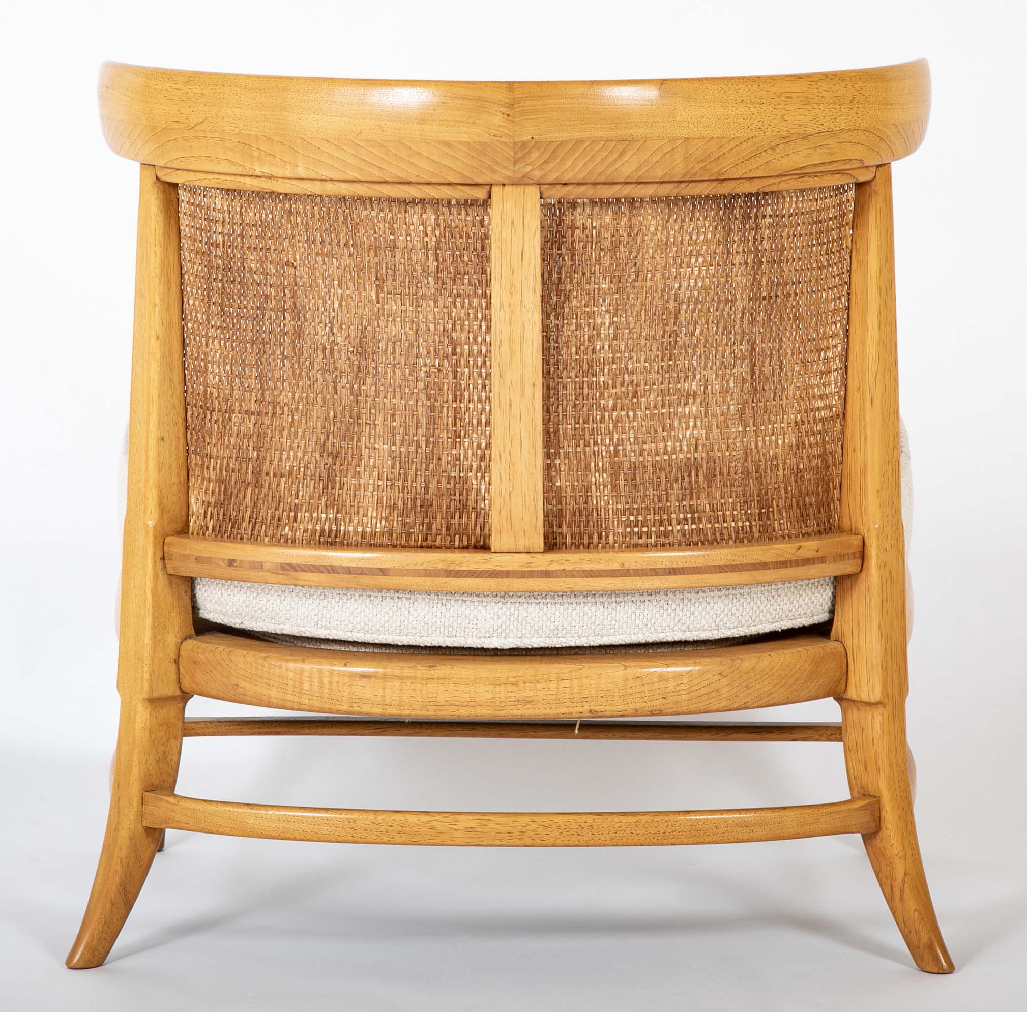 Pair of Caned Back Slipper Chairs by J. Lubberts & L. Mulder for Tomlinson