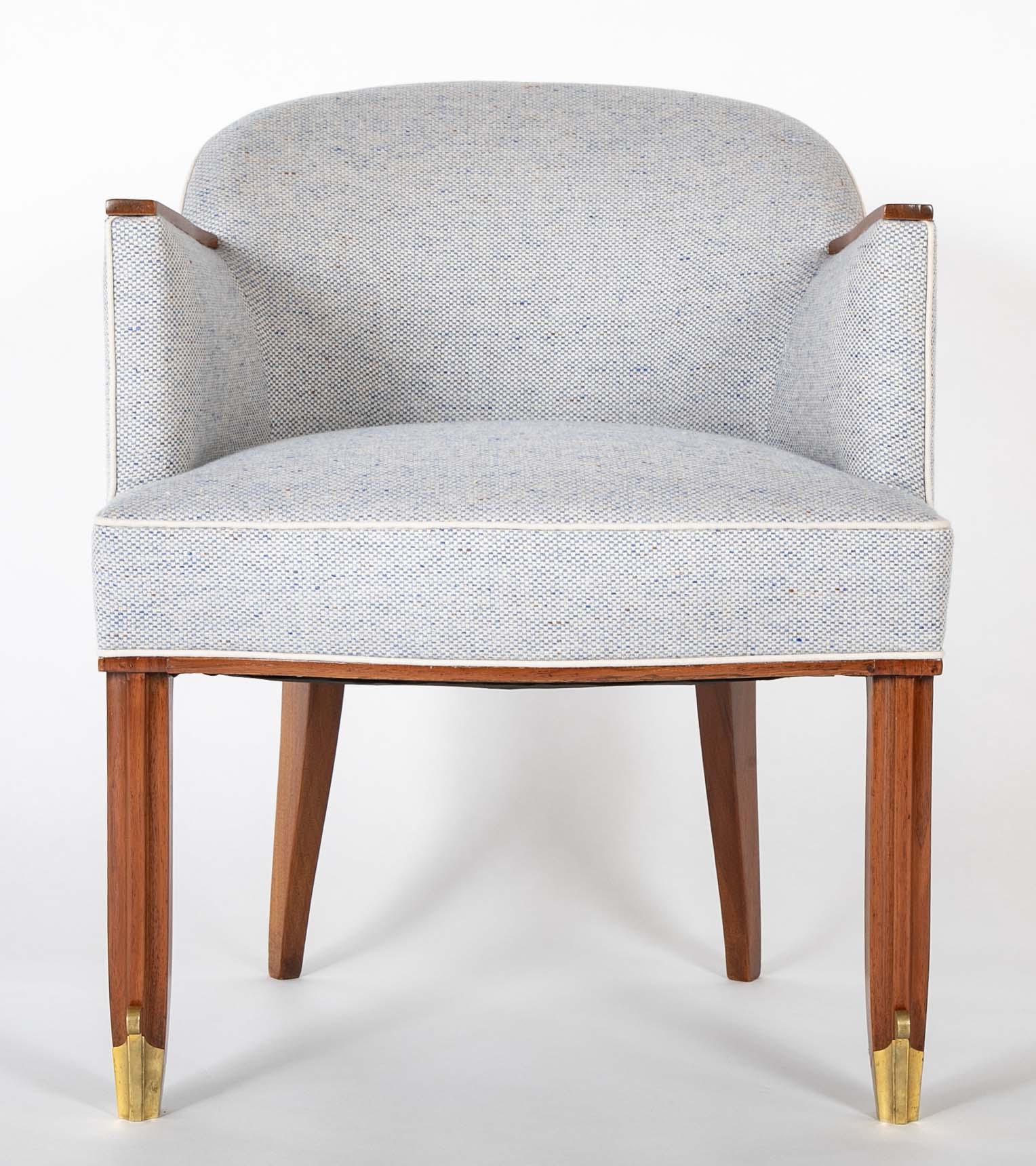 French Mahogany Arm Chair by Jean Pascaud