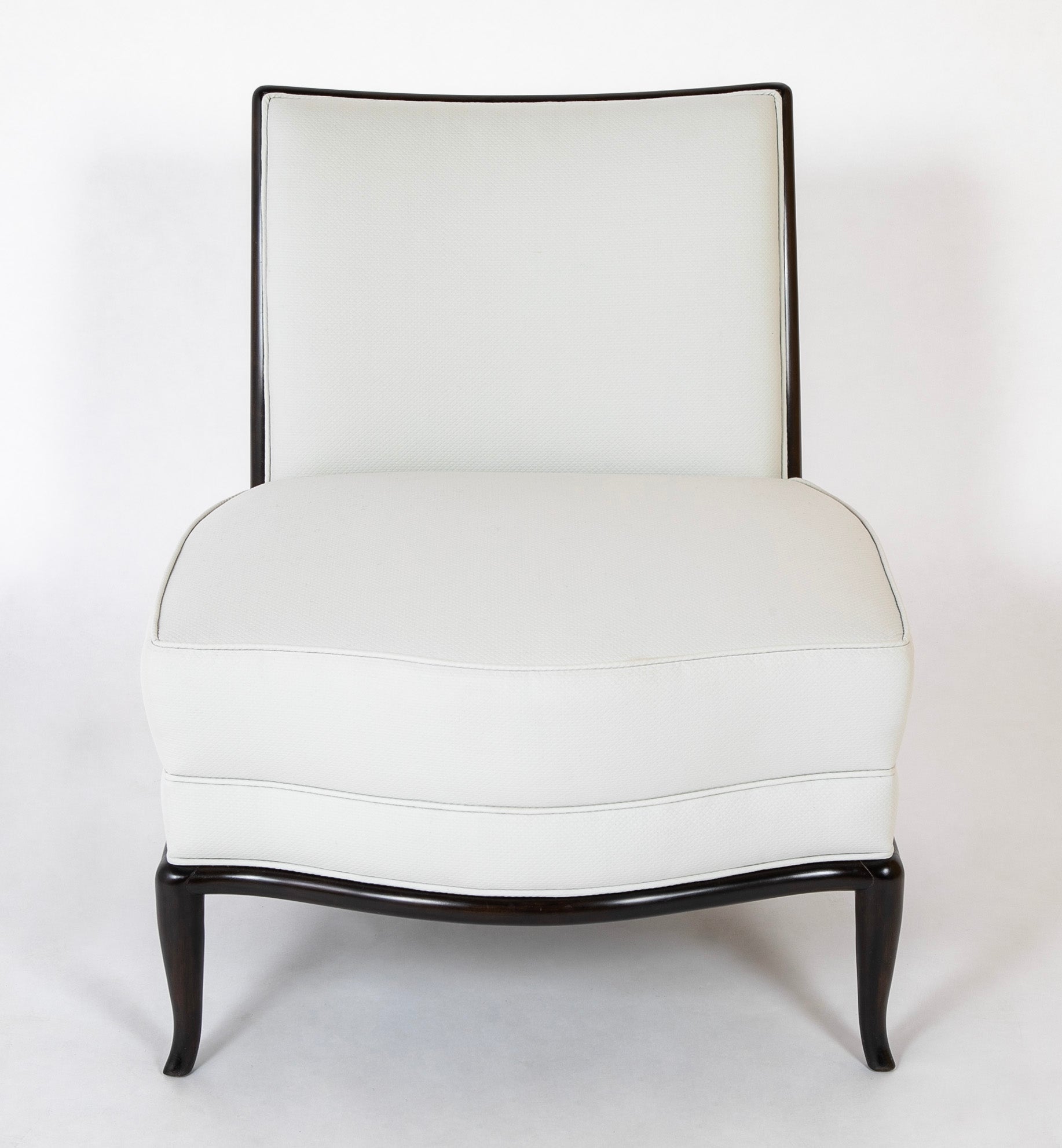 Pair of Ebonized Slipper Chairs by Robsjohn-Gibbings