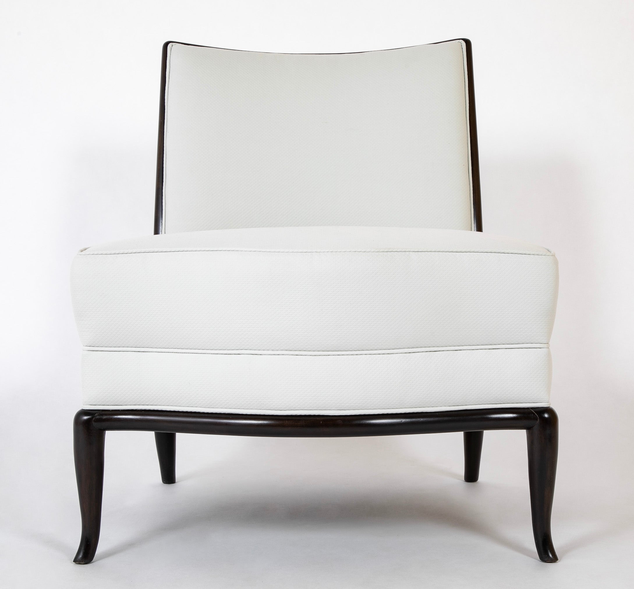 Pair of Ebonized Slipper Chairs by Robsjohn-Gibbings