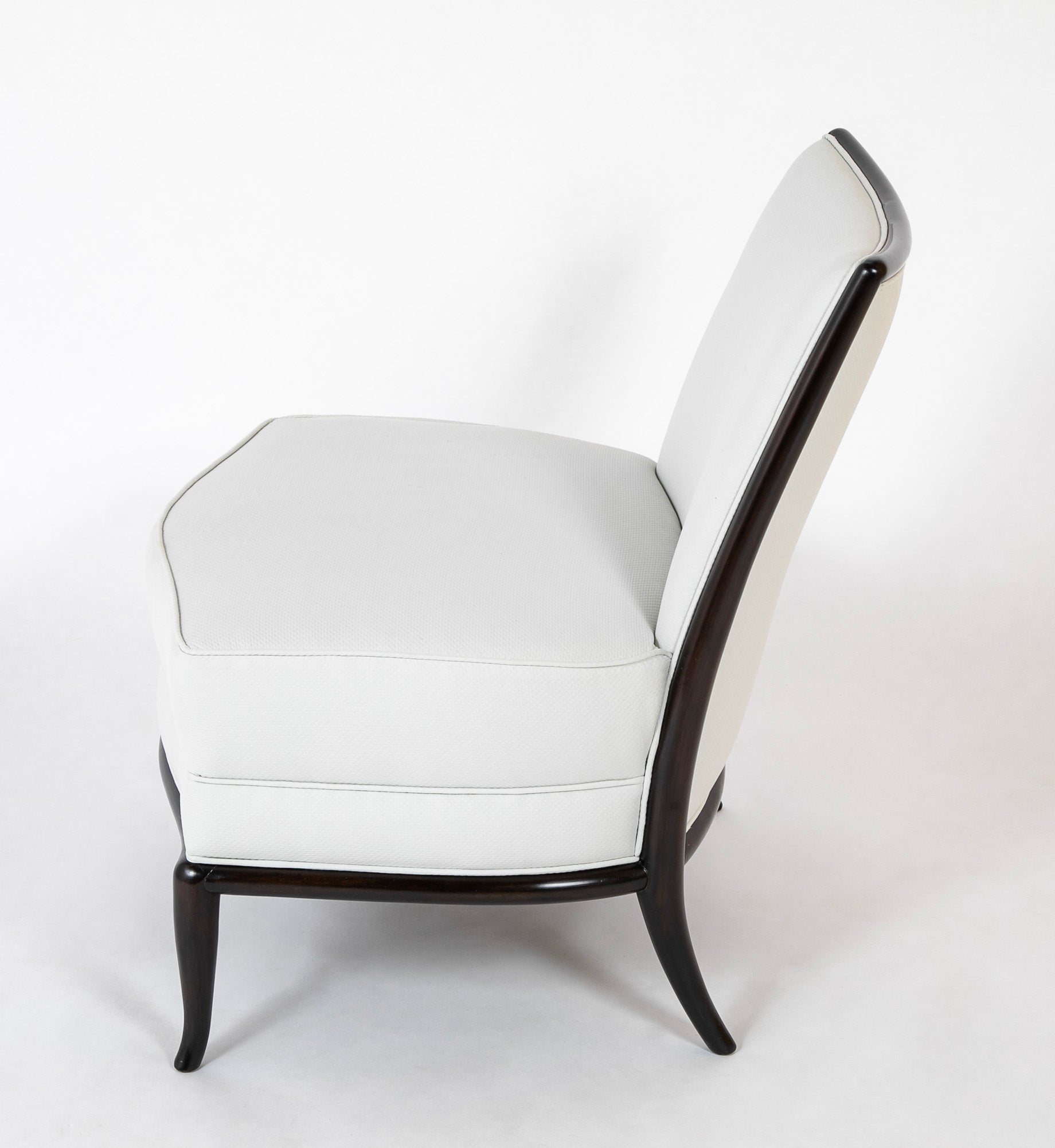 Pair of Ebonized Slipper Chairs by Robsjohn-Gibbings