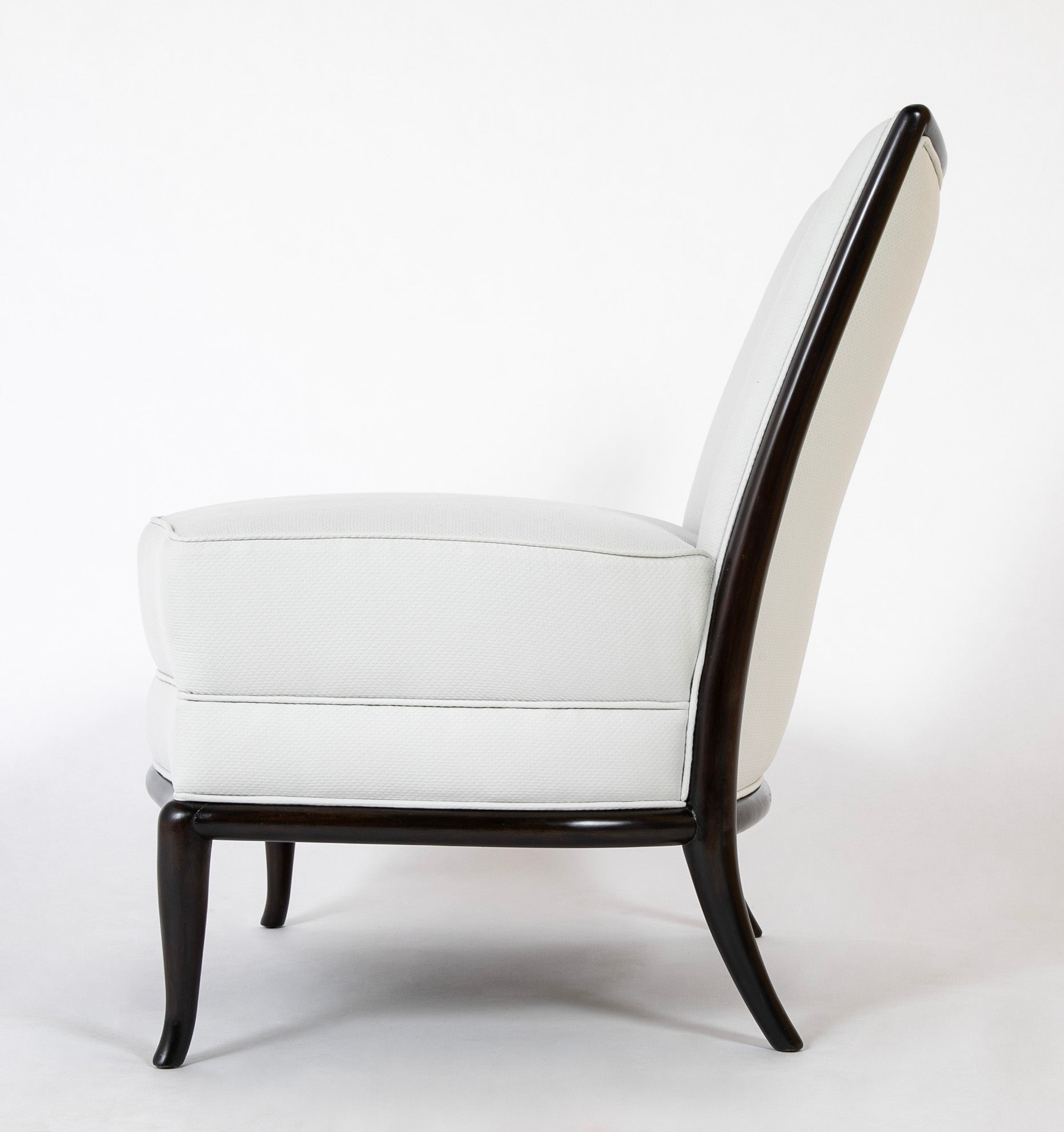Pair of Ebonized Slipper Chairs by Robsjohn-Gibbings