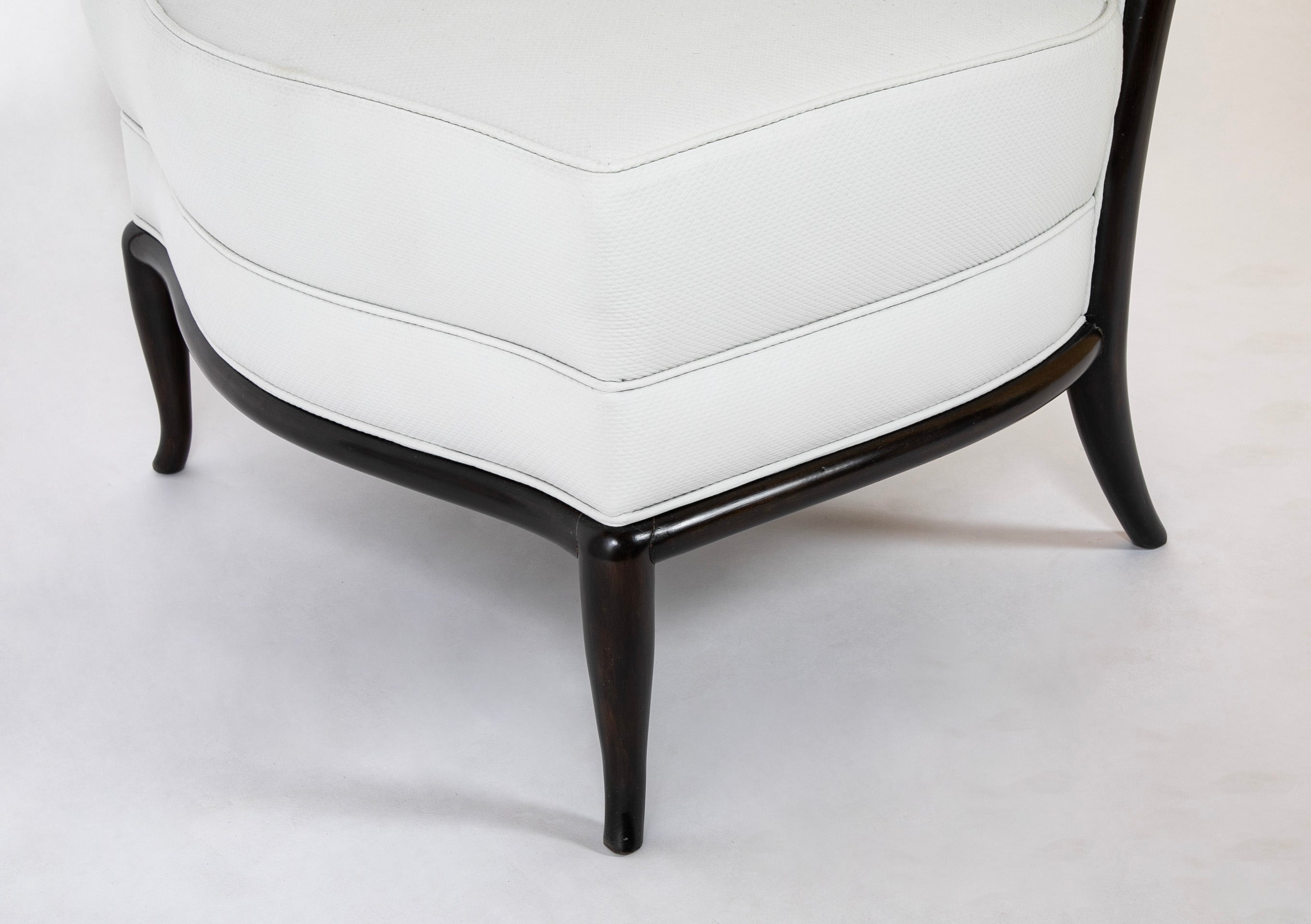 Pair of Ebonized Slipper Chairs by Robsjohn-Gibbings