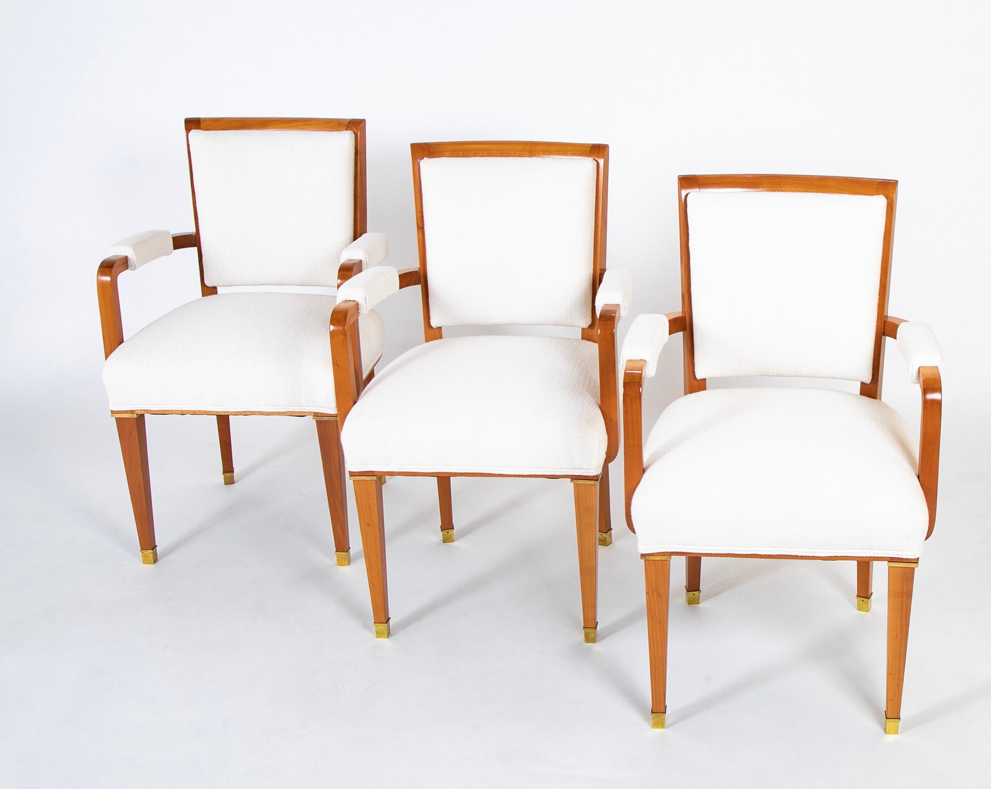 Set of Six Dining Chairs Designed by Jacques Adnet