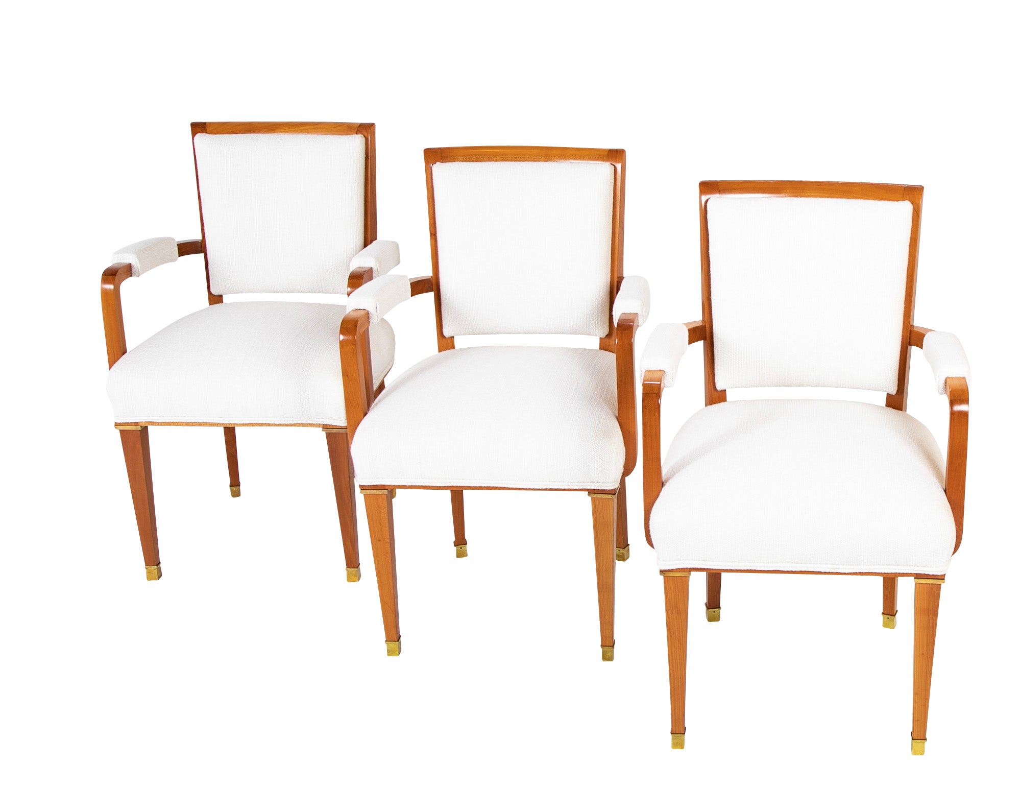 Set of Six Dining Chairs Designed by Jacques Adnet