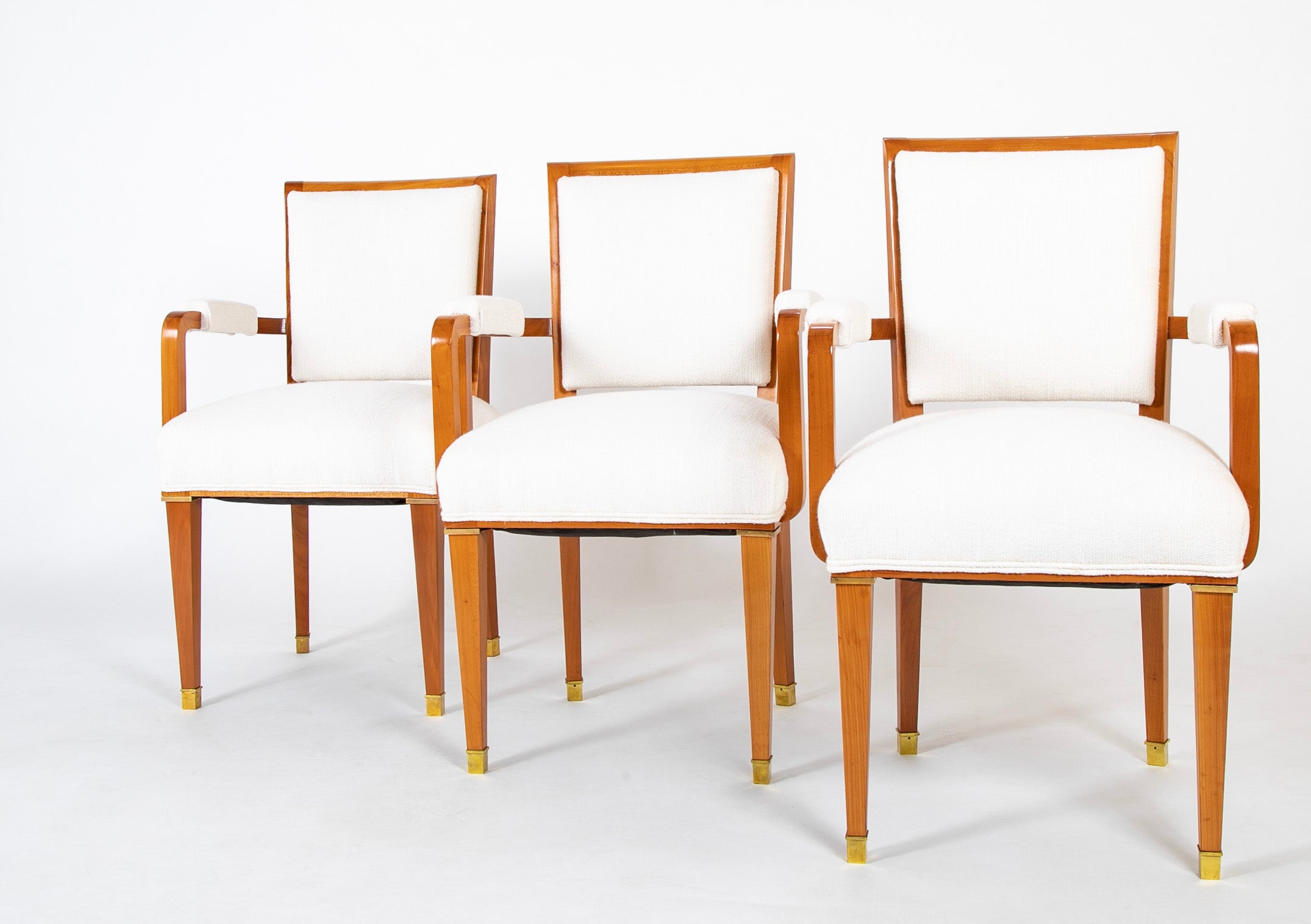 Set of Six Dining Chairs Designed by Jacques Adnet