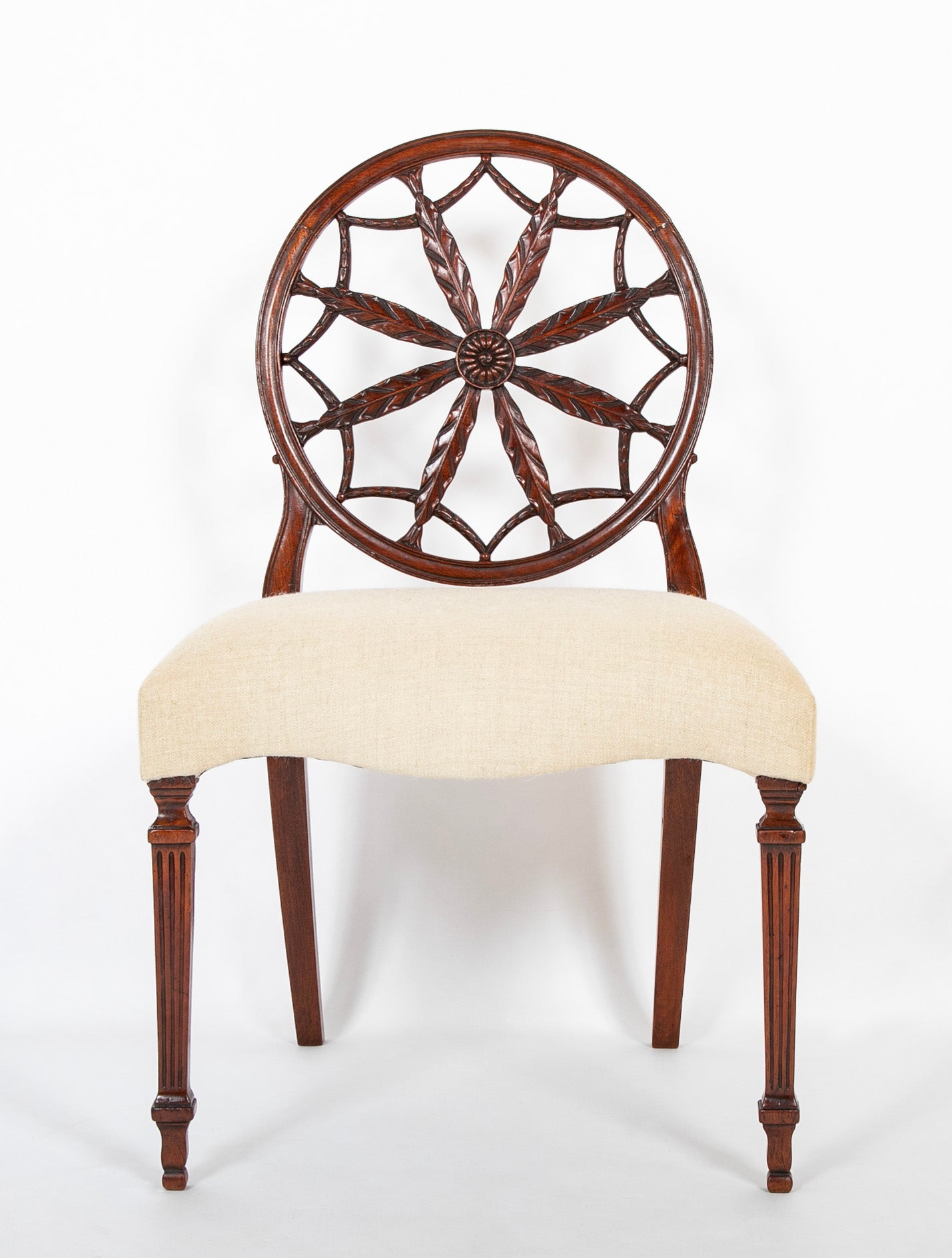 Set of 12 George III Style Mahogany Wheelback Chairs