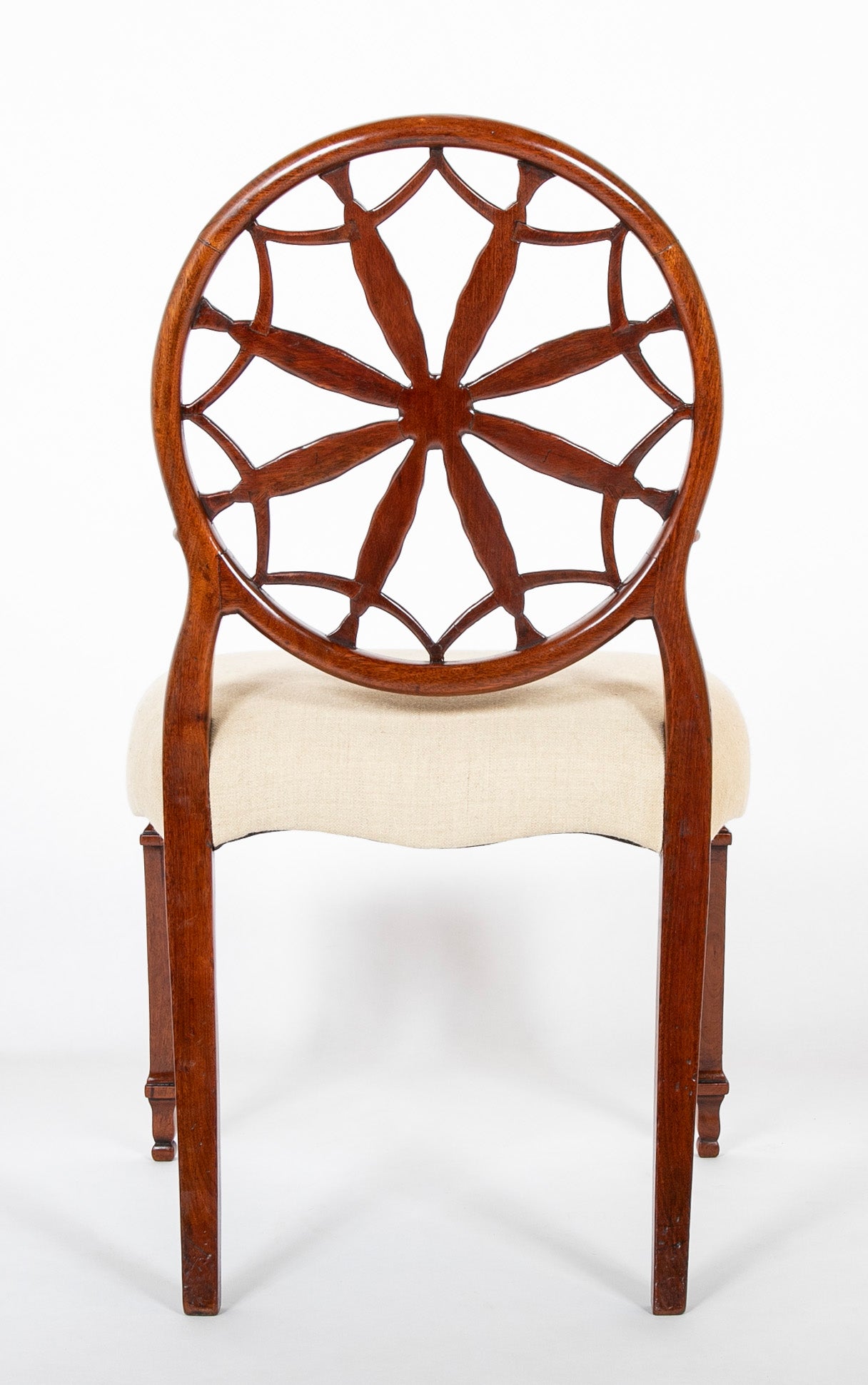 Set of 12 George III Style Mahogany Wheelback Chairs
