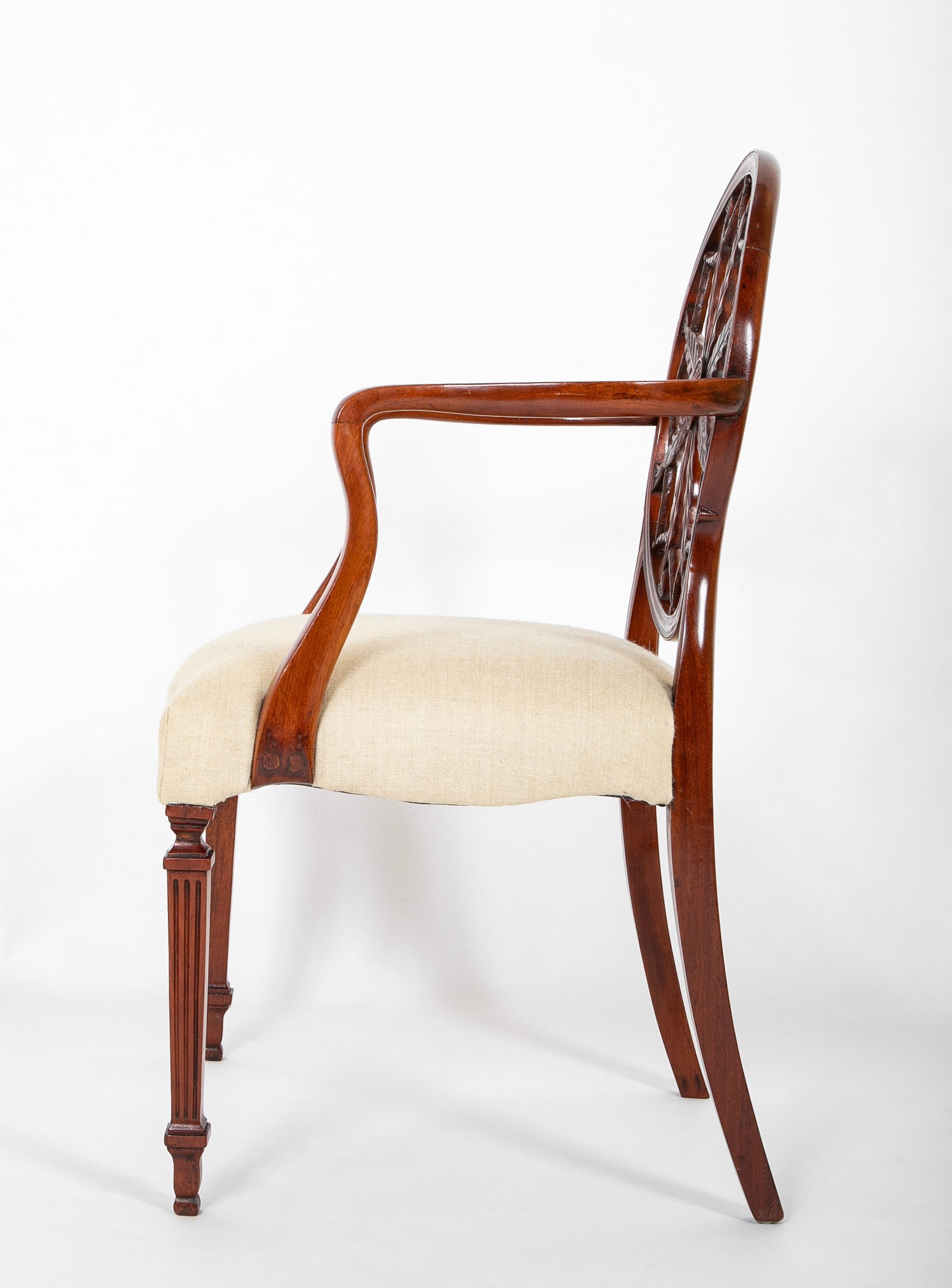 Set of 12 George III Style Mahogany Wheelback Chairs