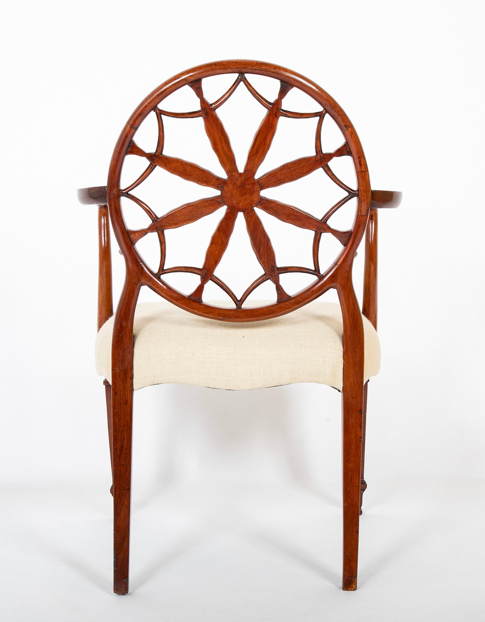 Set of 12 George III Style Mahogany Wheelback Chairs
